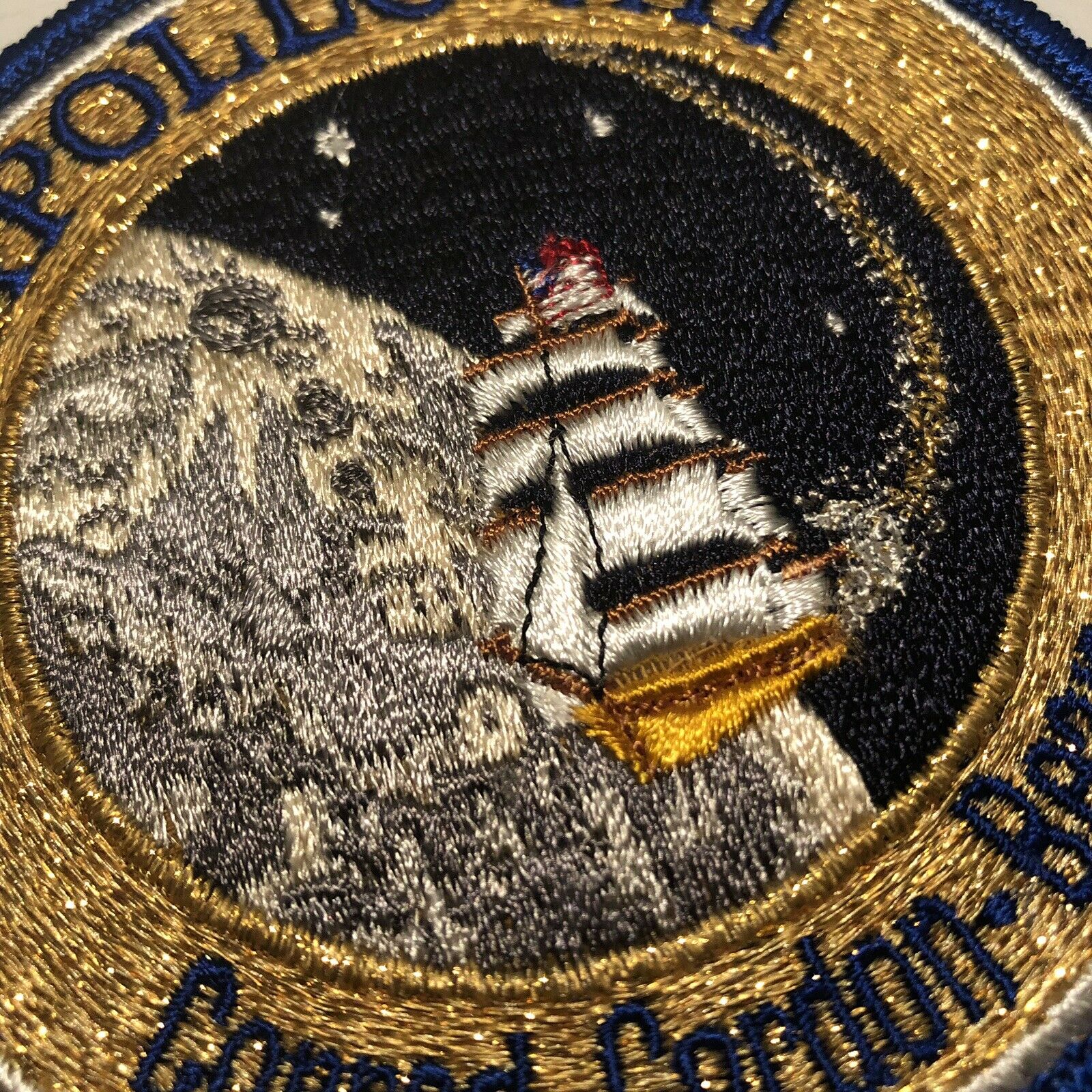 APOLLO 12 * Patch FLOWN TO THE MOON * Alan Bean COA * Hand signed Autograph