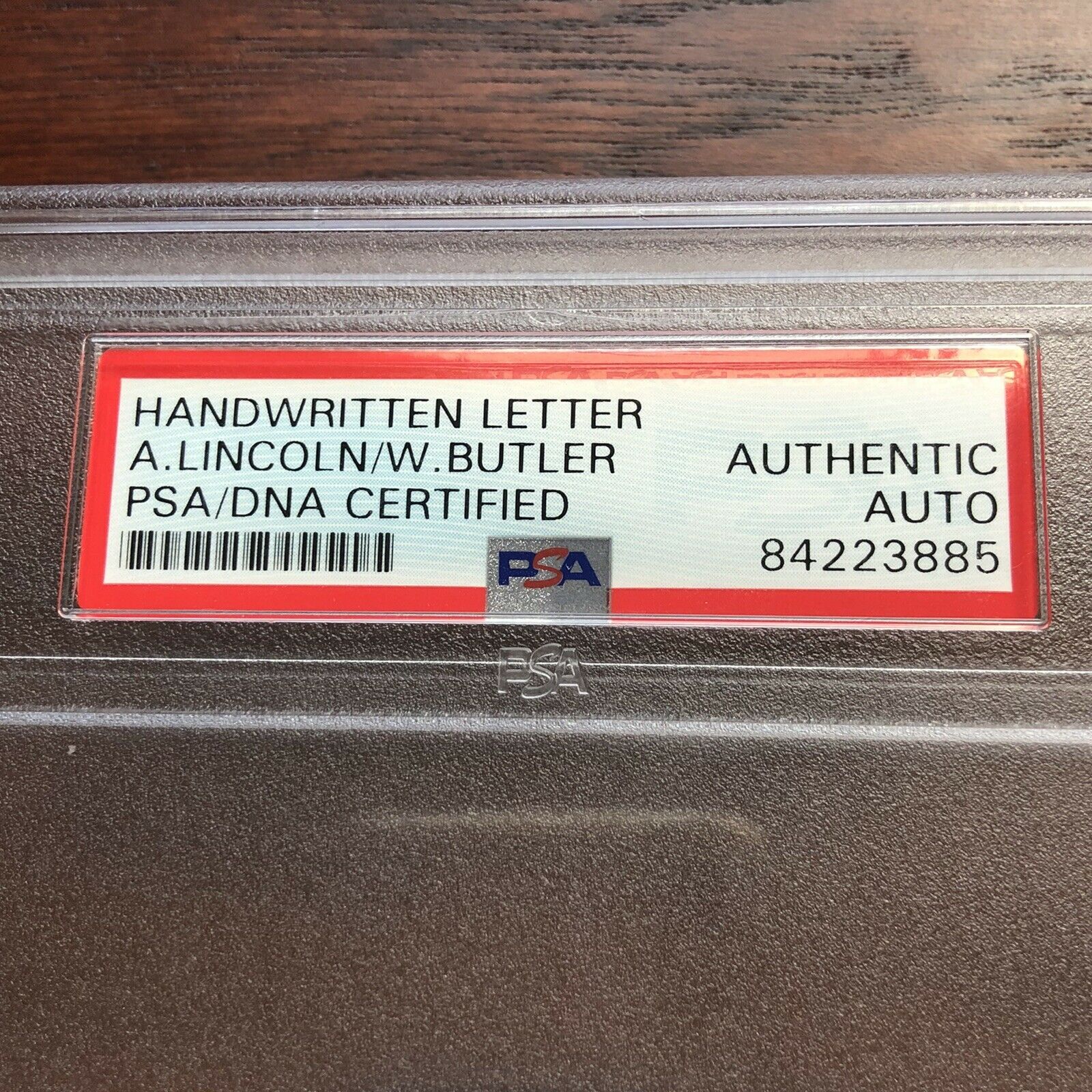 ABRAHAM LINCOLN * PSA/DNA Slabbed * Early Handwritten Autograph Letter Signed *