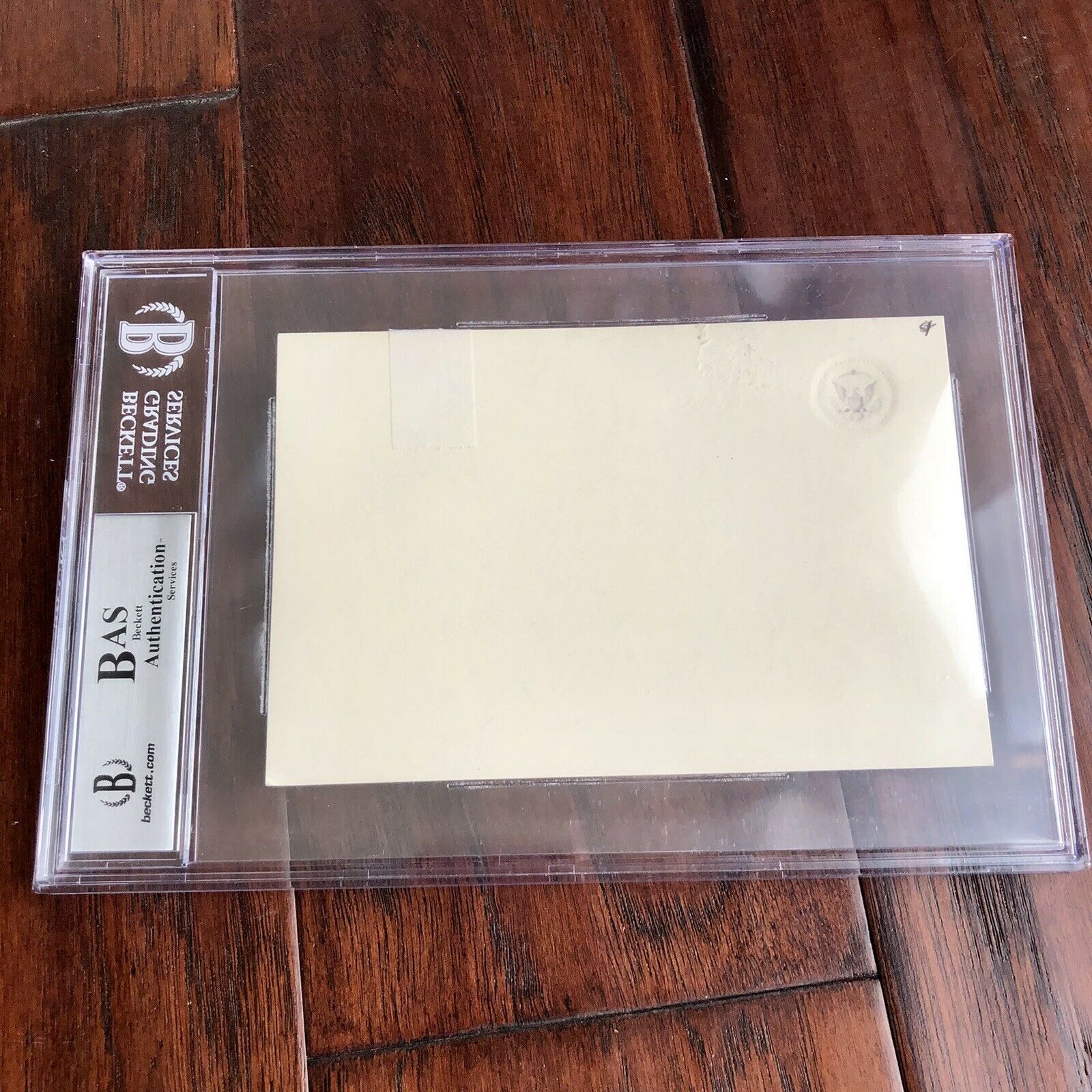 BILL CLINTON * Beckett BAS * Autograph Note As President Signed OK City Bombing