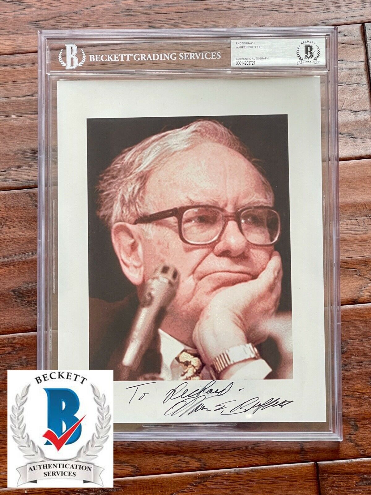 WARREN BUFFETT * BAS Beckett * AUTOGRAPH Photo SIGNED * Berkshire Hathaway
