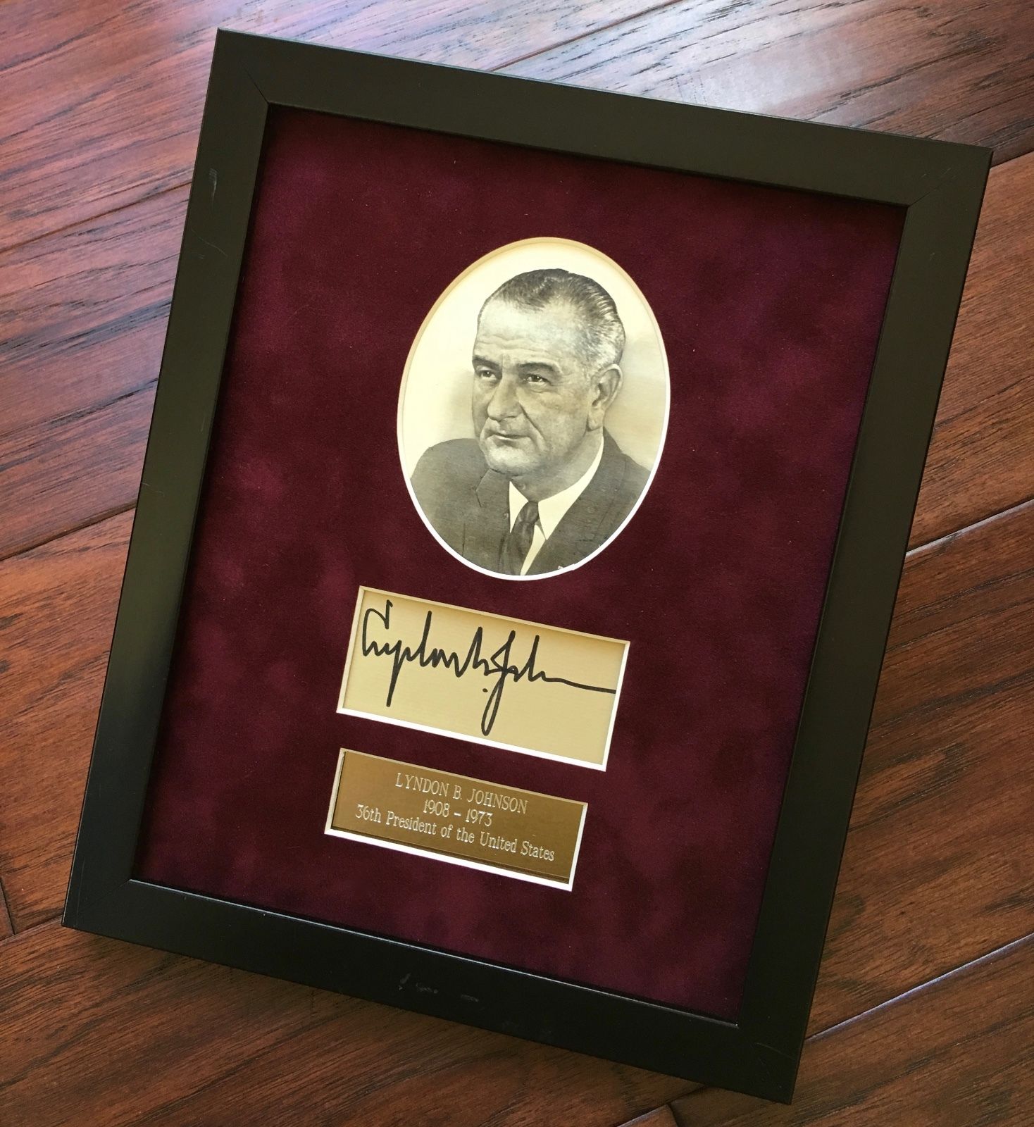 LYNDON JOHNSON * Authentic AUTOGRAPH Cut SIGNED * President LBJ * JFK