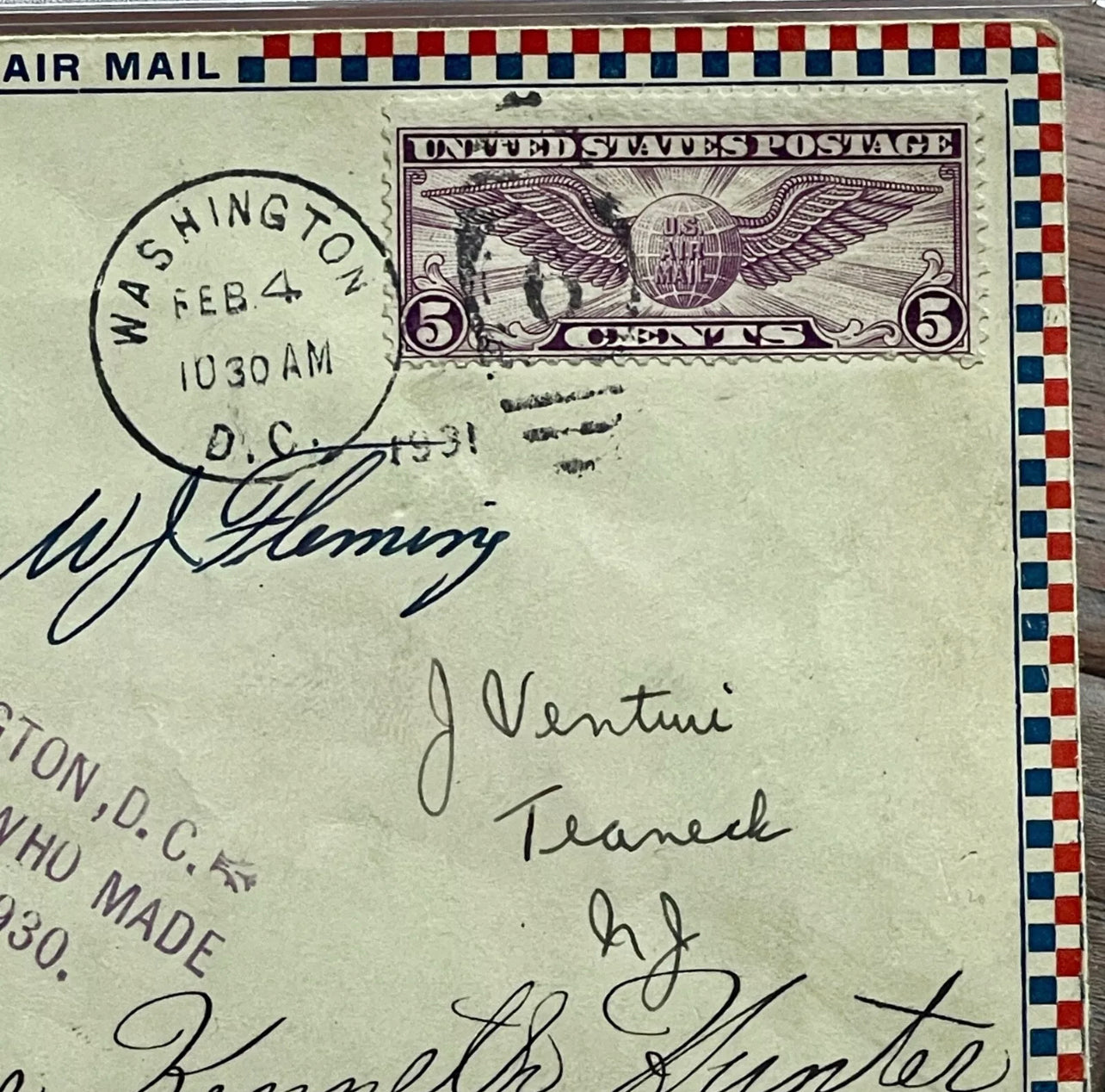 AMELIA EARHART * PSA/DNA * Autograph D.C. AERO CLUB Cover Signed * 1930 Records