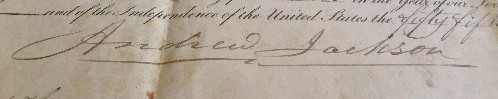 ANDREW JACKSON * AUTOGRAPH 1831 Land Grant SIGNED * As PRESIDENT *