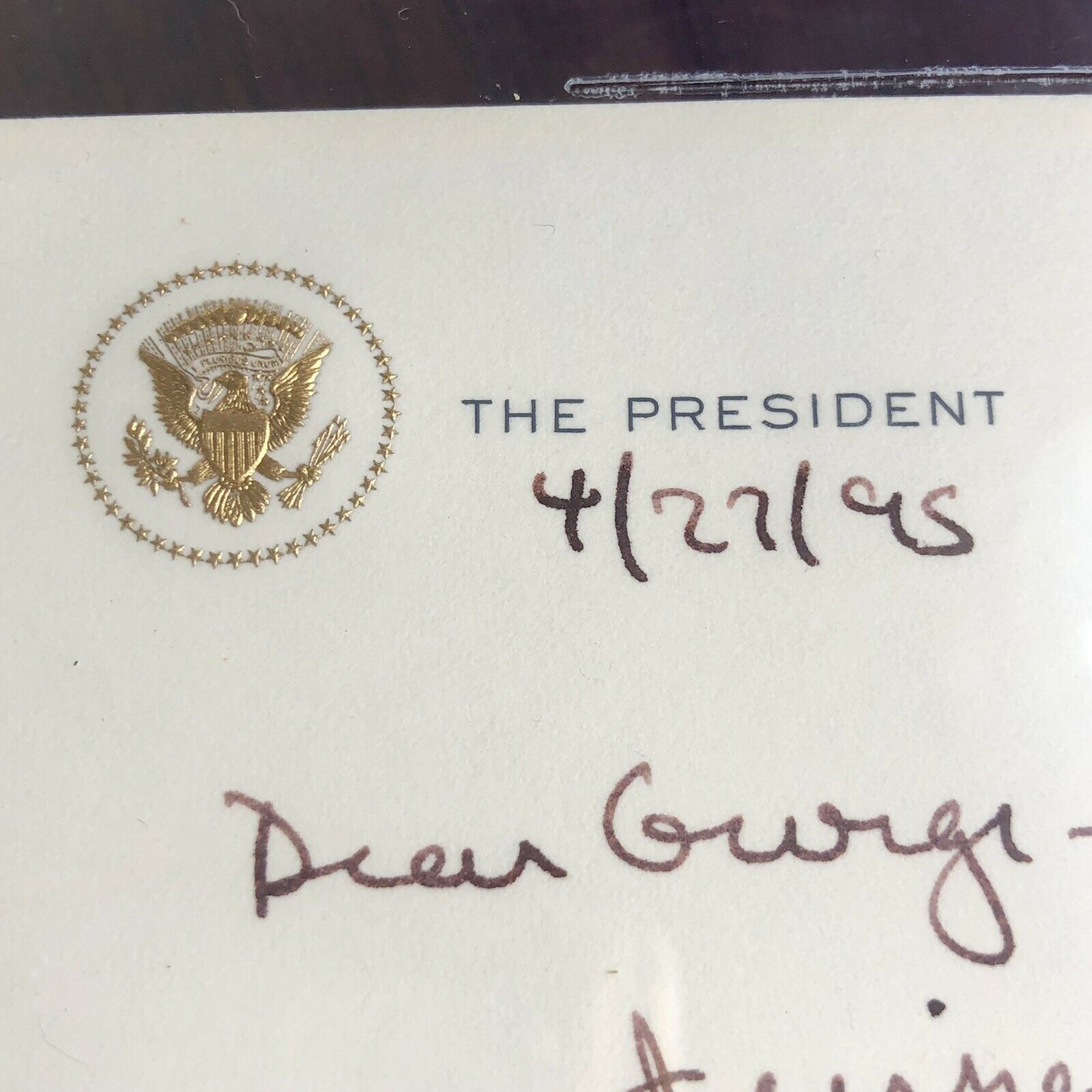 BILL CLINTON * Beckett BAS * Autograph Note As President Signed OK City Bombing