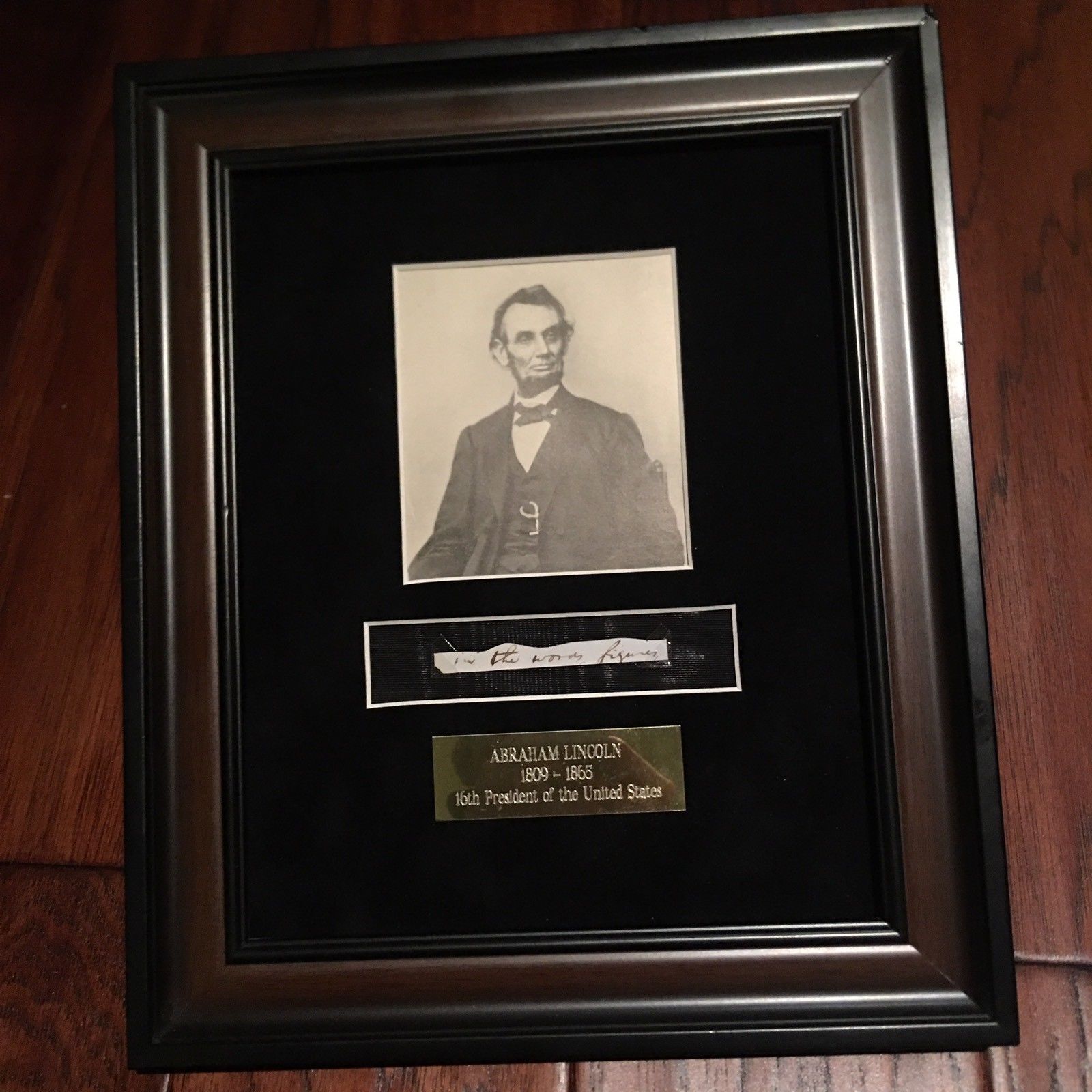 ABRAHAM LINCOLN * PSA/DNA * 5 Handwritten Cut Words * not Autograph or Signed