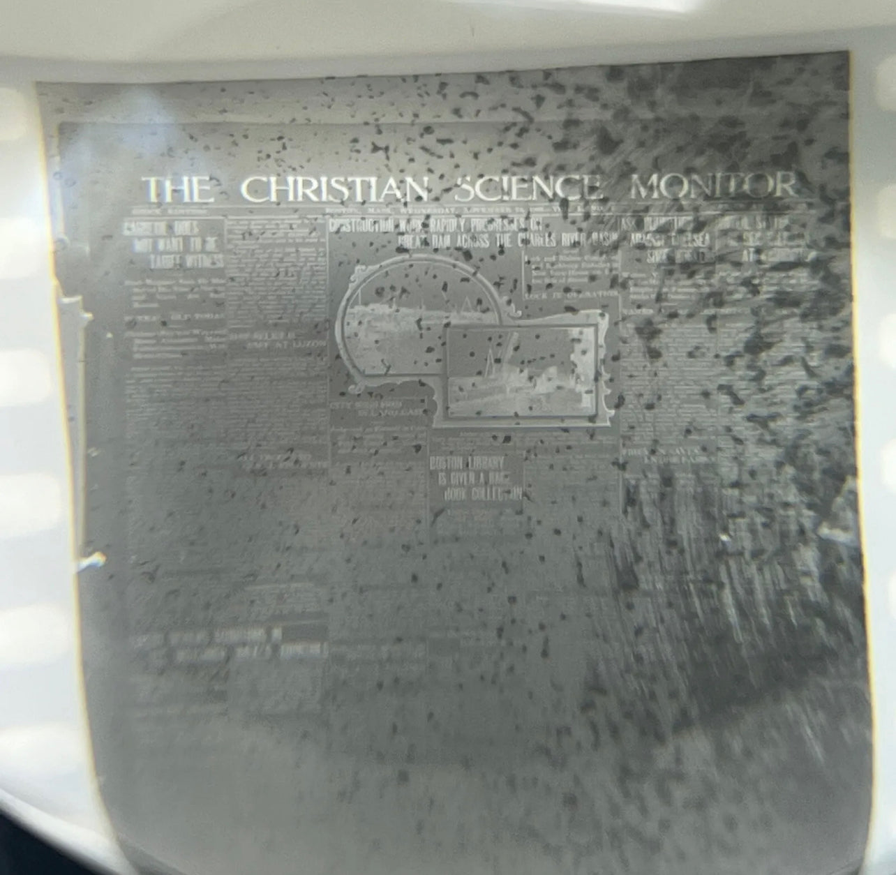 APOLLO 14 * Lunar Surface Flown Microfilm Newspaper Carried by Alan Shepard