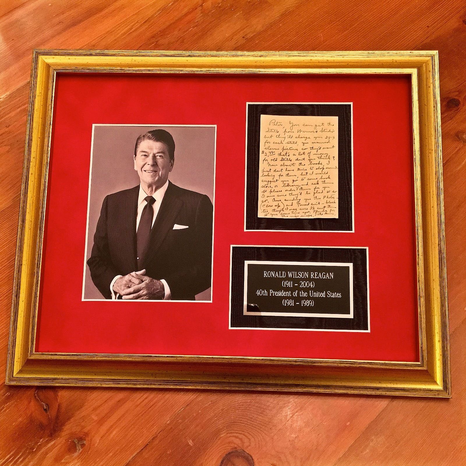 RONALD REAGAN Scarce Handwritten AUTOGRAPH Letter Not SIGNED Warner Bros