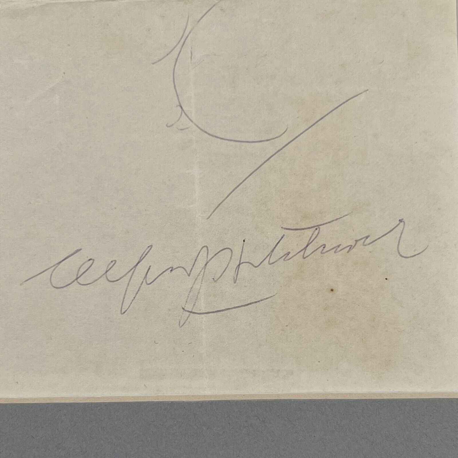 ALFRED HITCHCOCK * Autograph Sketch Signed Self-Portrait Drawing Caricature JSA