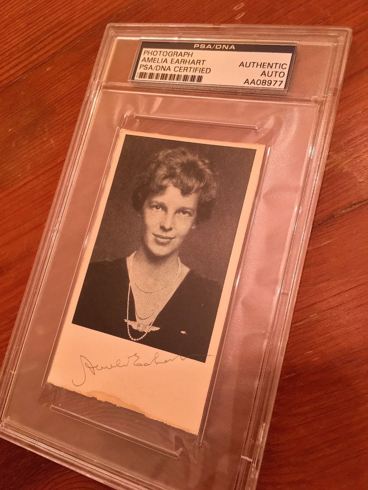 AMELIA EARHART * PSA/DNA *  Legendary Aviator * Rare SIGNED PHOTO * AUTOGRAPH