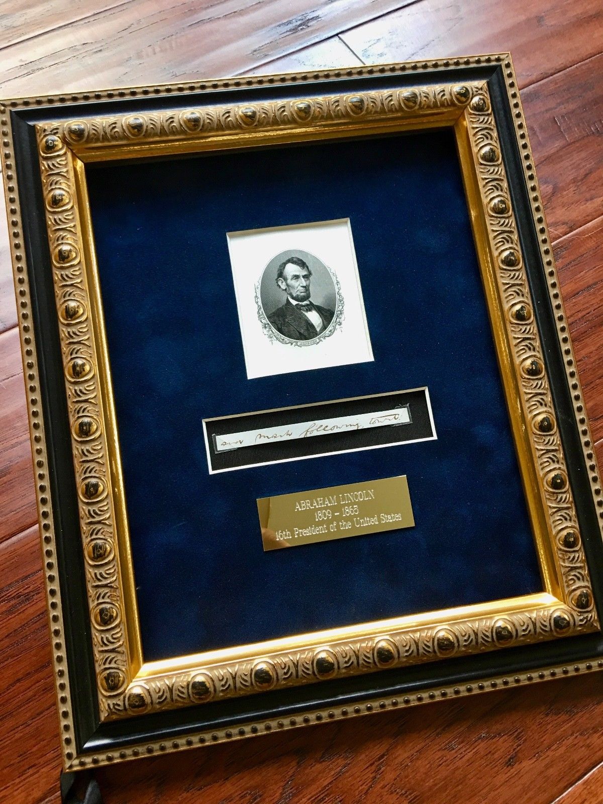 ABRAHAM LINCOLN * PSA/DNA * 4 Handwritten Cut Words *