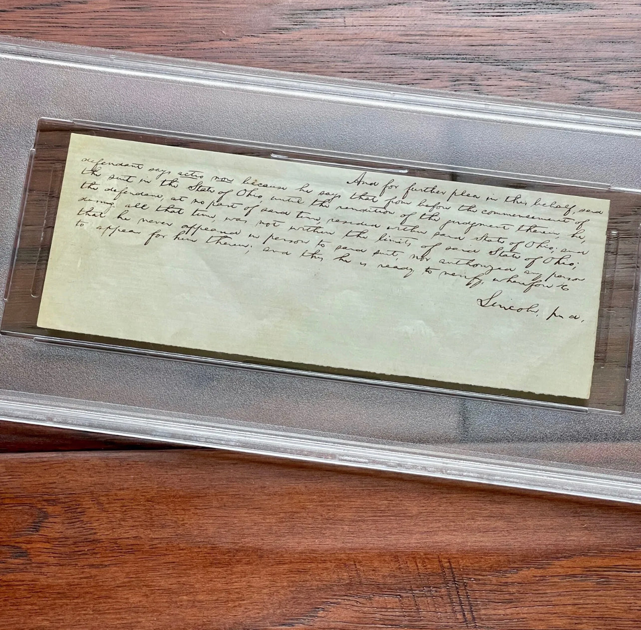 ABRAHAM LINCOLN * PSA/DNA Slab * Autograph Lengthy Handwritten Plea Signed