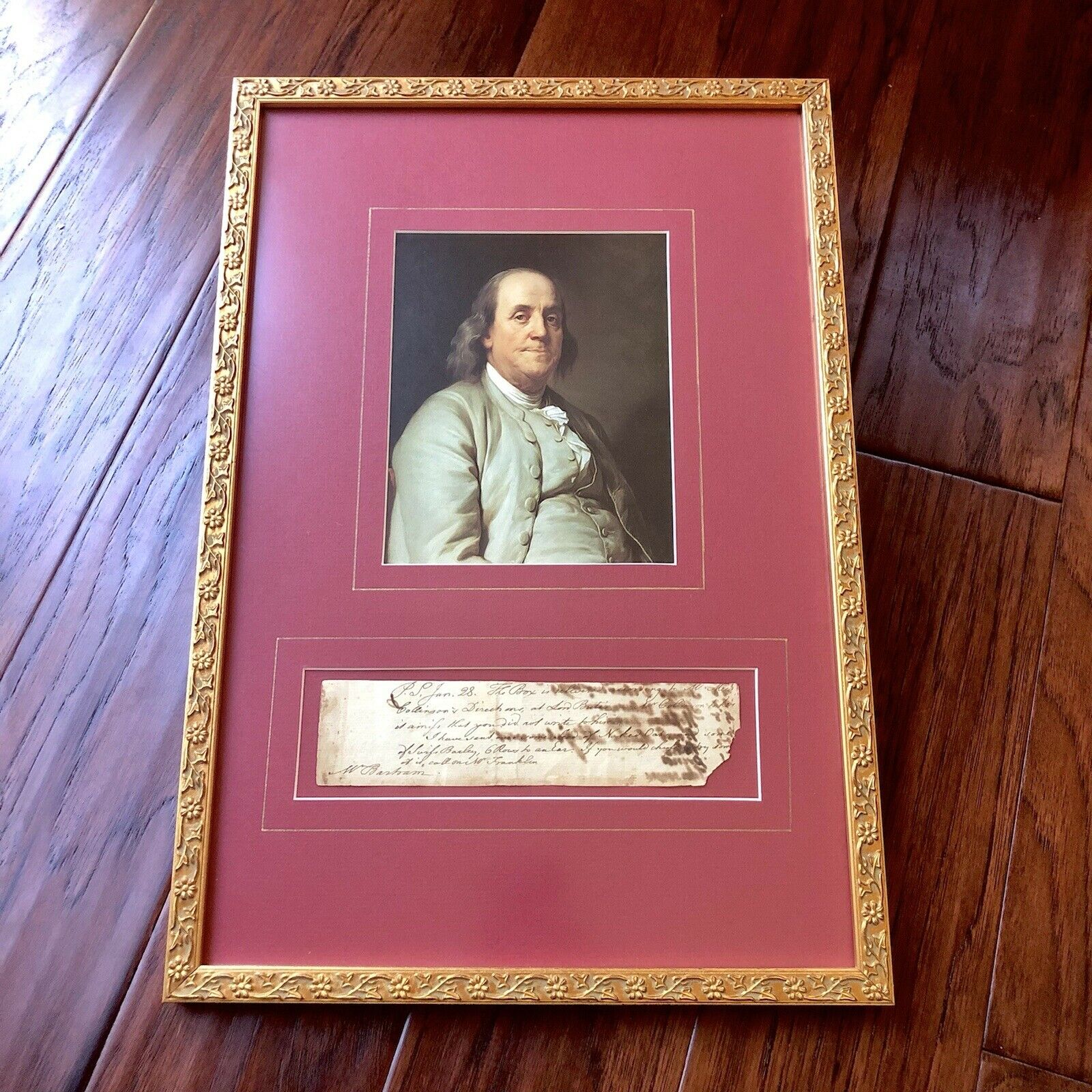 BENJAMIN FRANKLIN * PSA/DNA * Signed Handwritten Autograph RE: Box To George III
