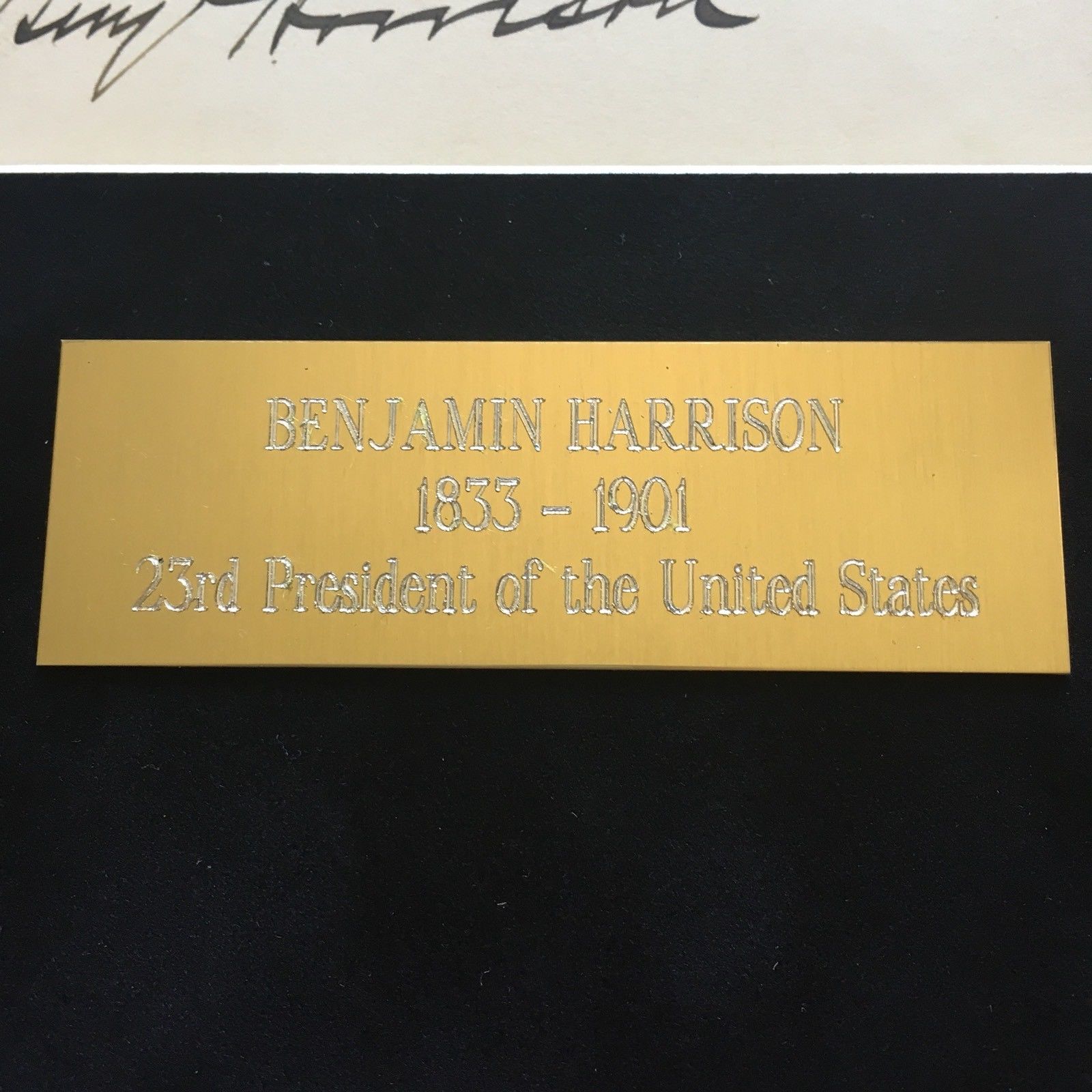 BENJAMIN HARRISON * PSA/DNA * Autograph WHITE HOUSE Card SIGNED * President