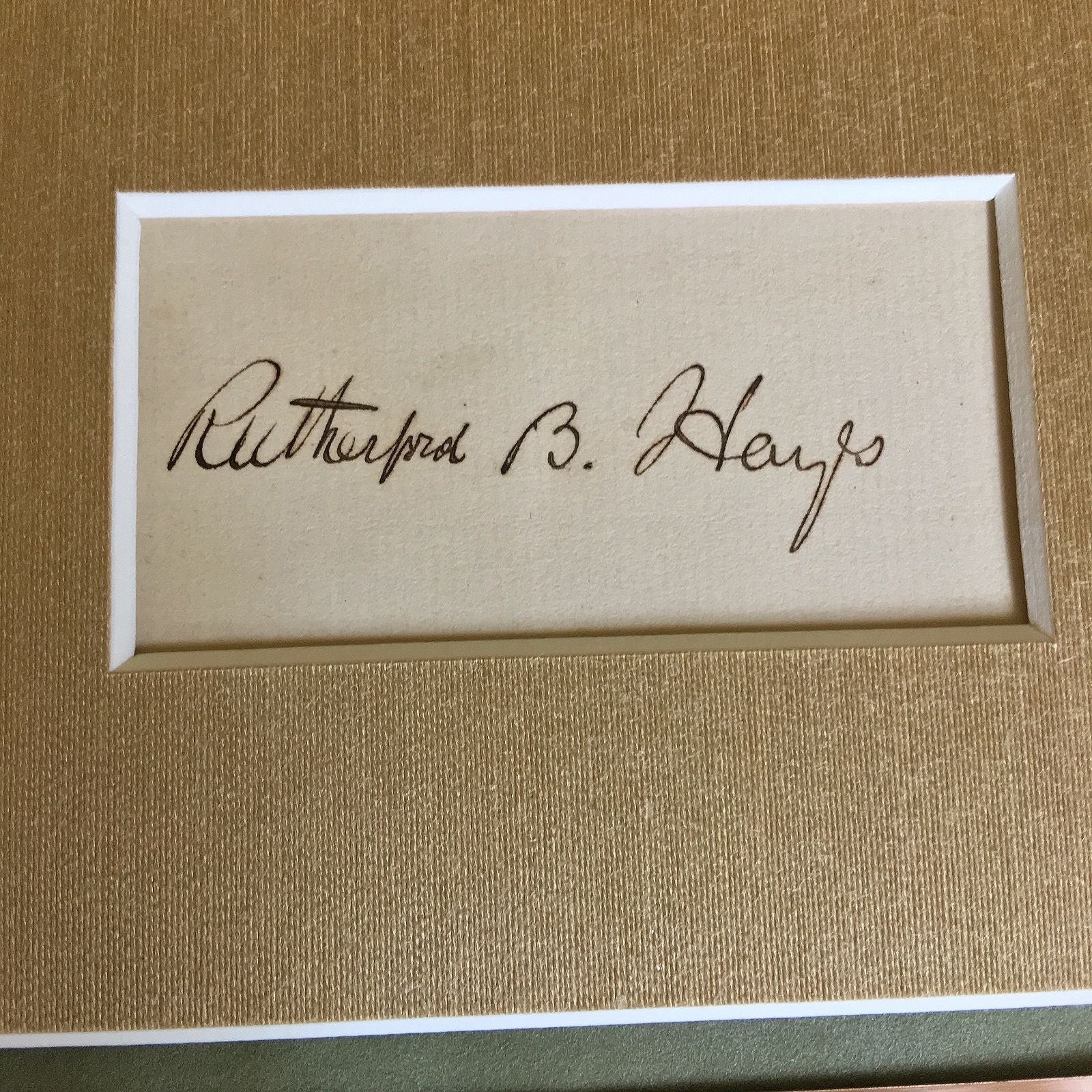 President RUTHERFORD B. HAYES and LUCY WEBB HAYES Autograph Duo Signed