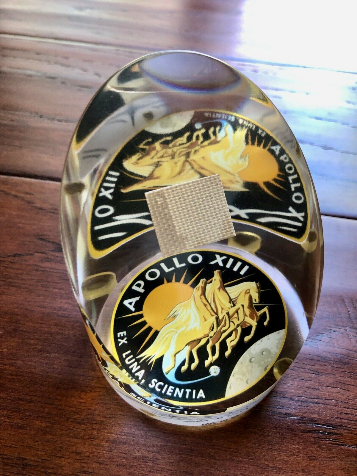 APOLLO 13 * Fred Haise Signed & Certified Fabric FLOWN AROUND THE MOON *