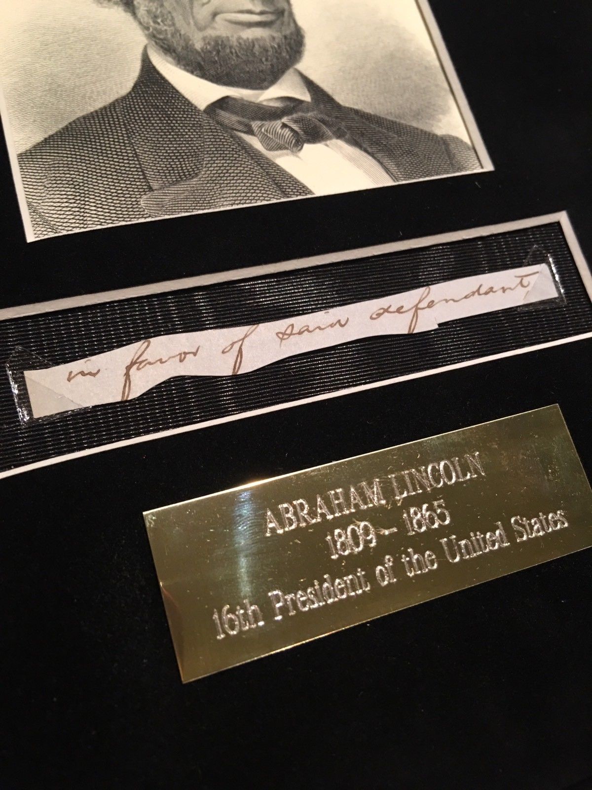 ABRAHAM LINCOLN * PSA/DNA * 5 Handwritten Cut Words * not Autograph or Signed