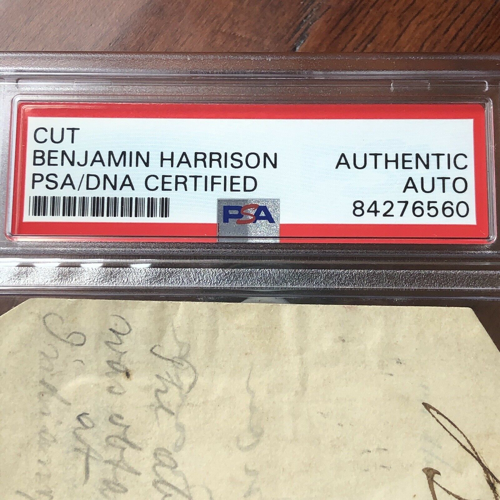 BENJAMIN HARRISON * PSA/DNA Slabbed * Autograph Card Signed as President Elect *