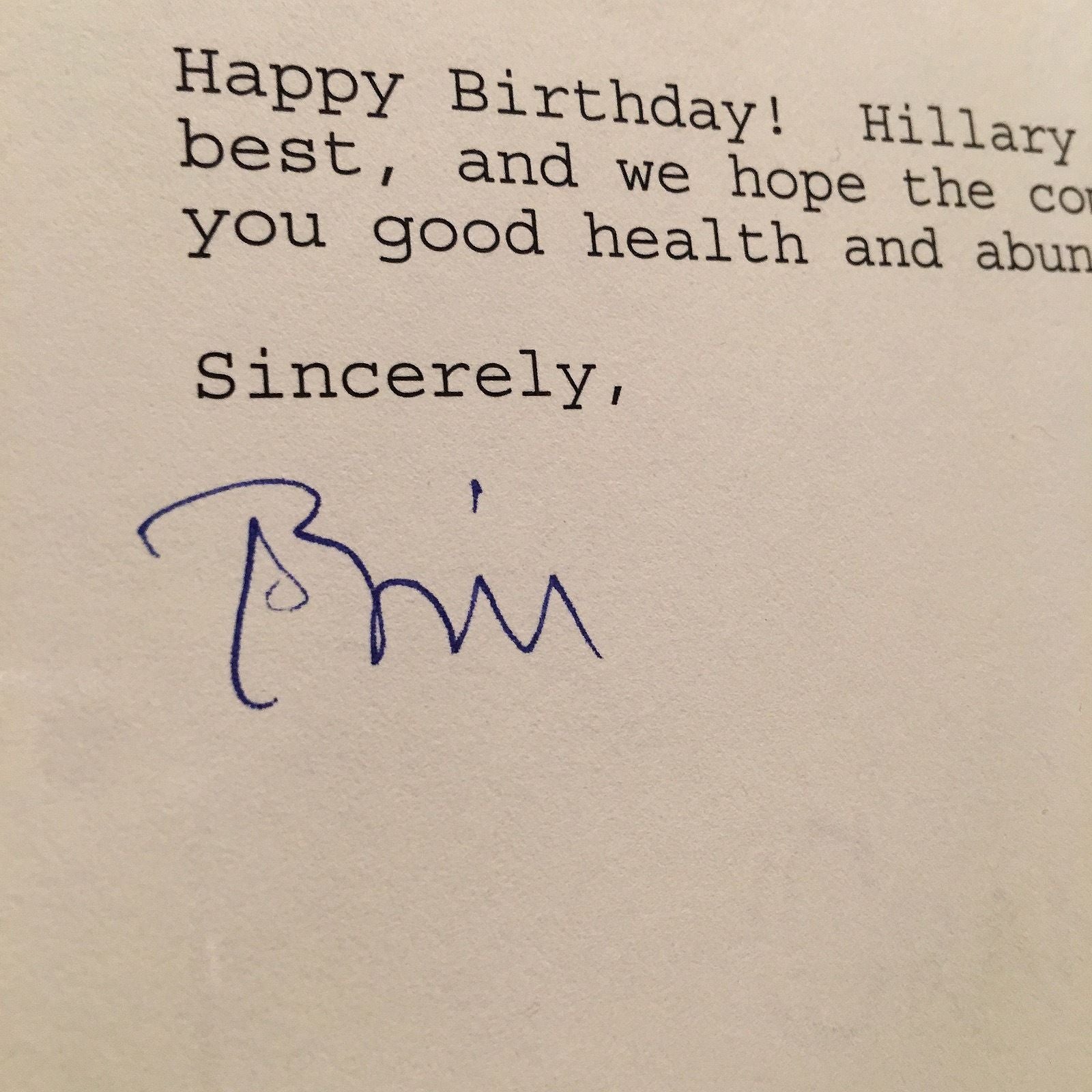 BILL CLINTON as PRESIDENT authentic WHITE HOUSE AUTOGRAPH letter SIGNED