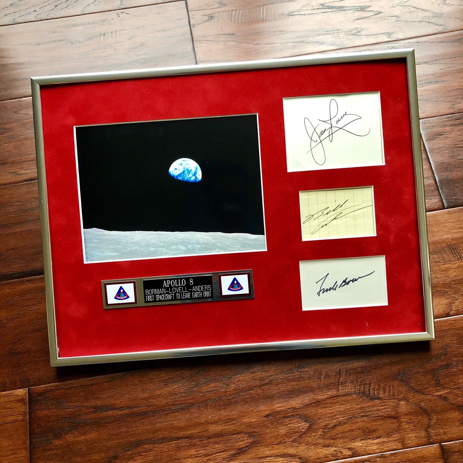 APOLLO 8 * Zarelli LOA * Crew Signed Display * William Bill Anders Autograph