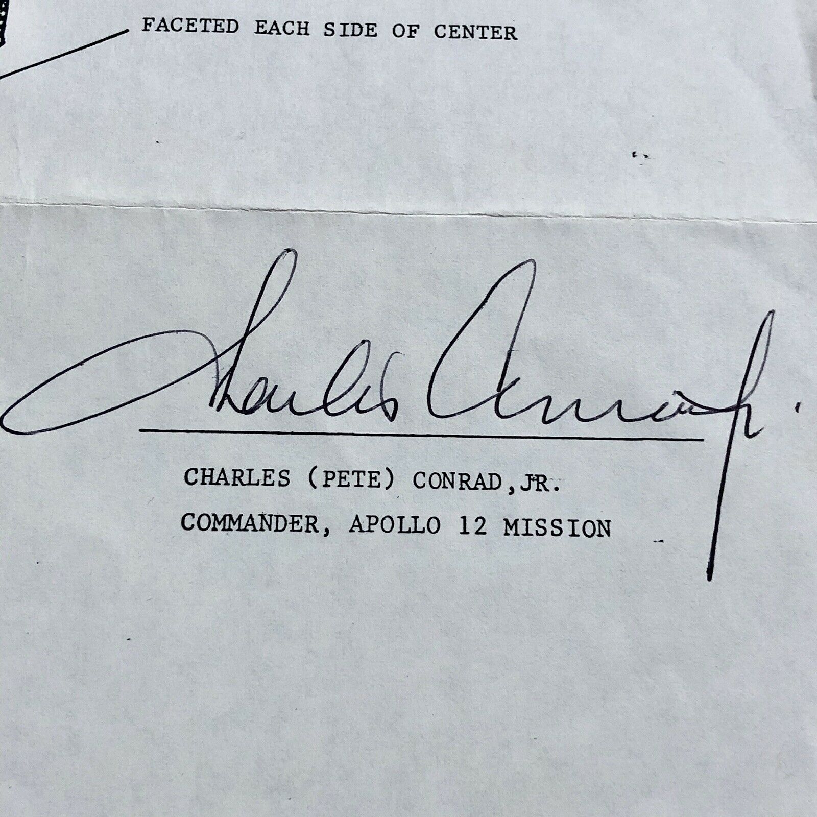 APOLLO 12 * Ladies Wedding Ring Flown to the Moon * Charles Conrad COA * Signed