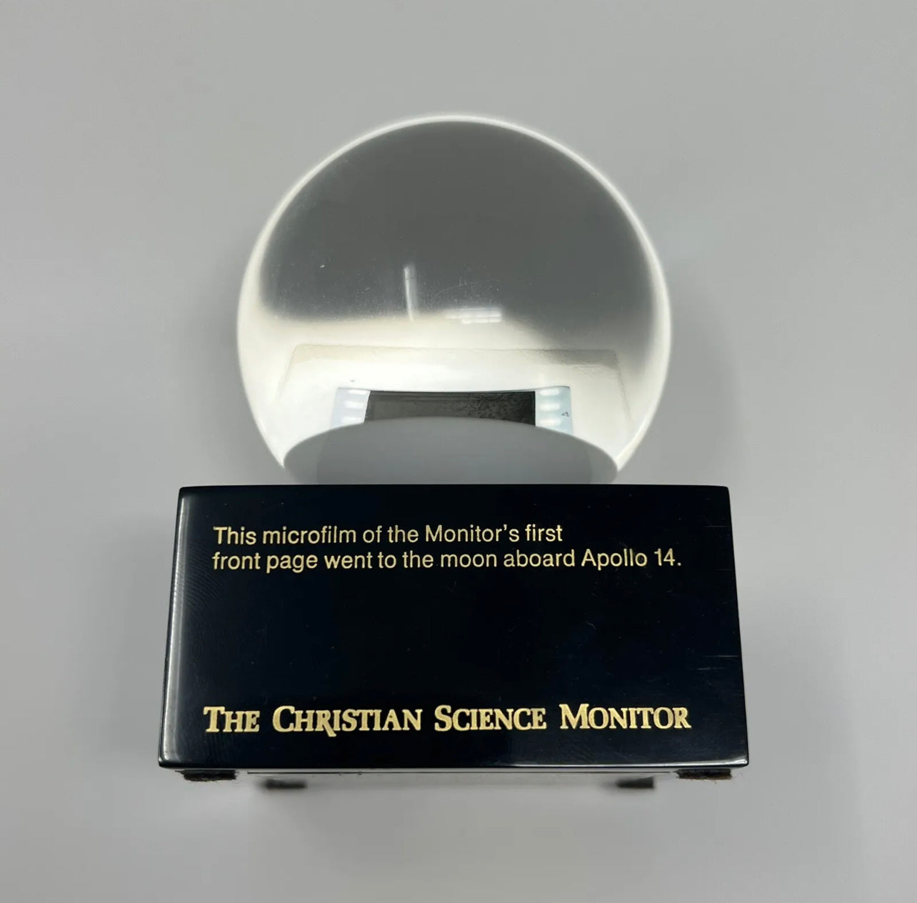 APOLLO 14 * Lunar Surface Flown Microfilm Newspaper Carried by Alan Shepard