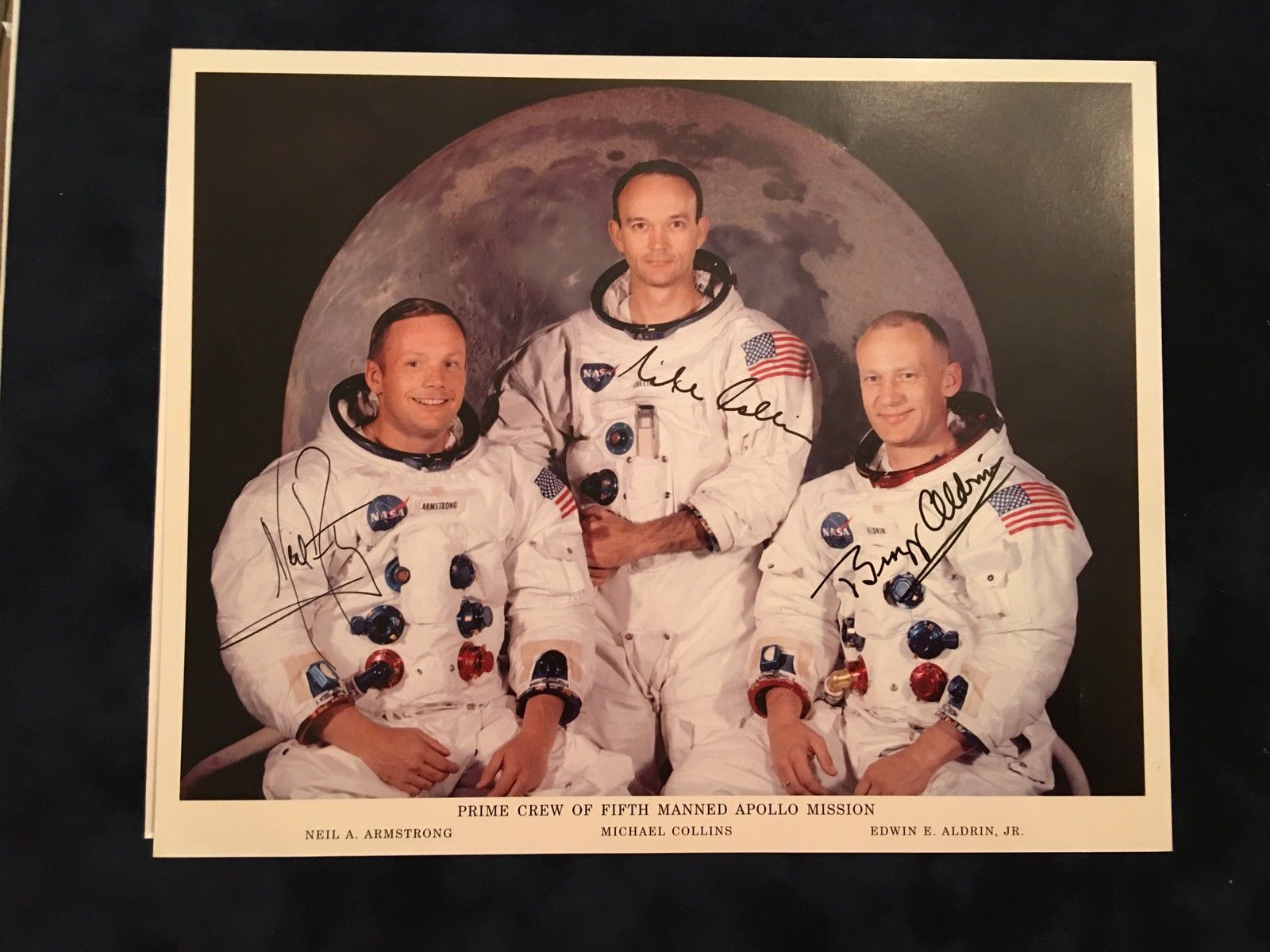 APOLLO 11 CREW SIGNED * PSA/DNA GEM 10/10 UNINSCRIBED autograph NASA LITHOGRAPH