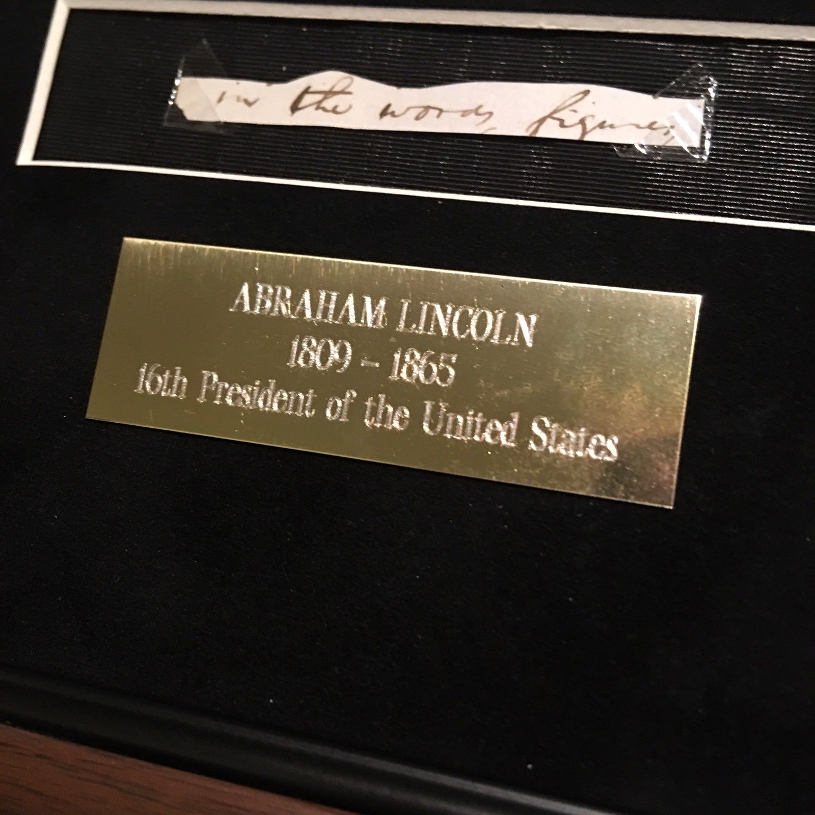 ABRAHAM LINCOLN * PSA/DNA * 5 Handwritten Cut Words * not Autograph or Signed