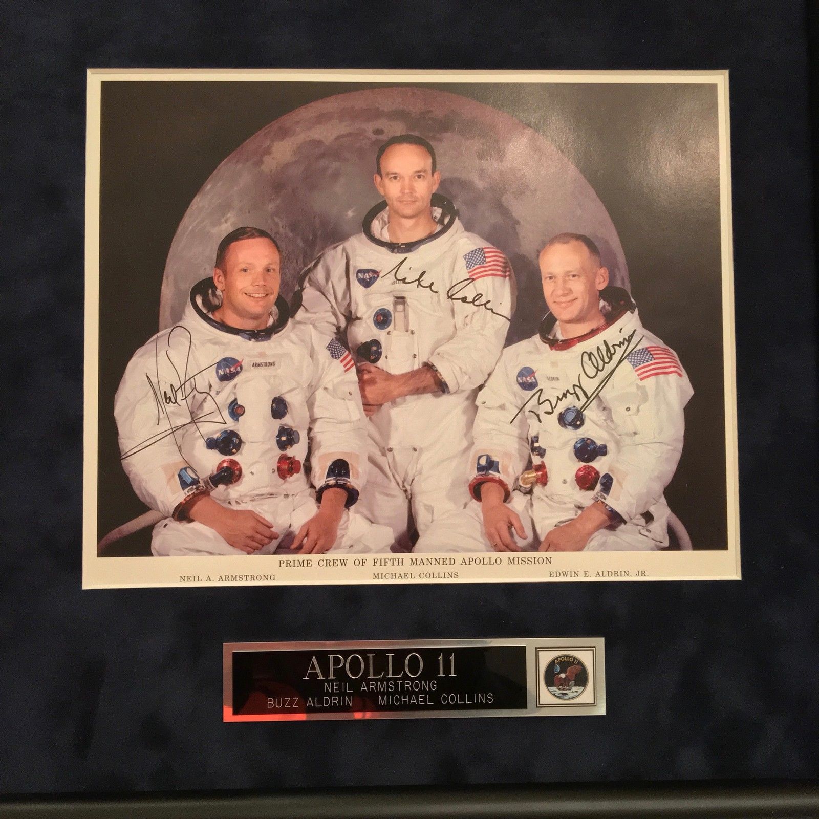 APOLLO 11 CREW SIGNED * PSA/DNA GEM 10/10 UNINSCRIBED autograph NASA LITHOGRAPH