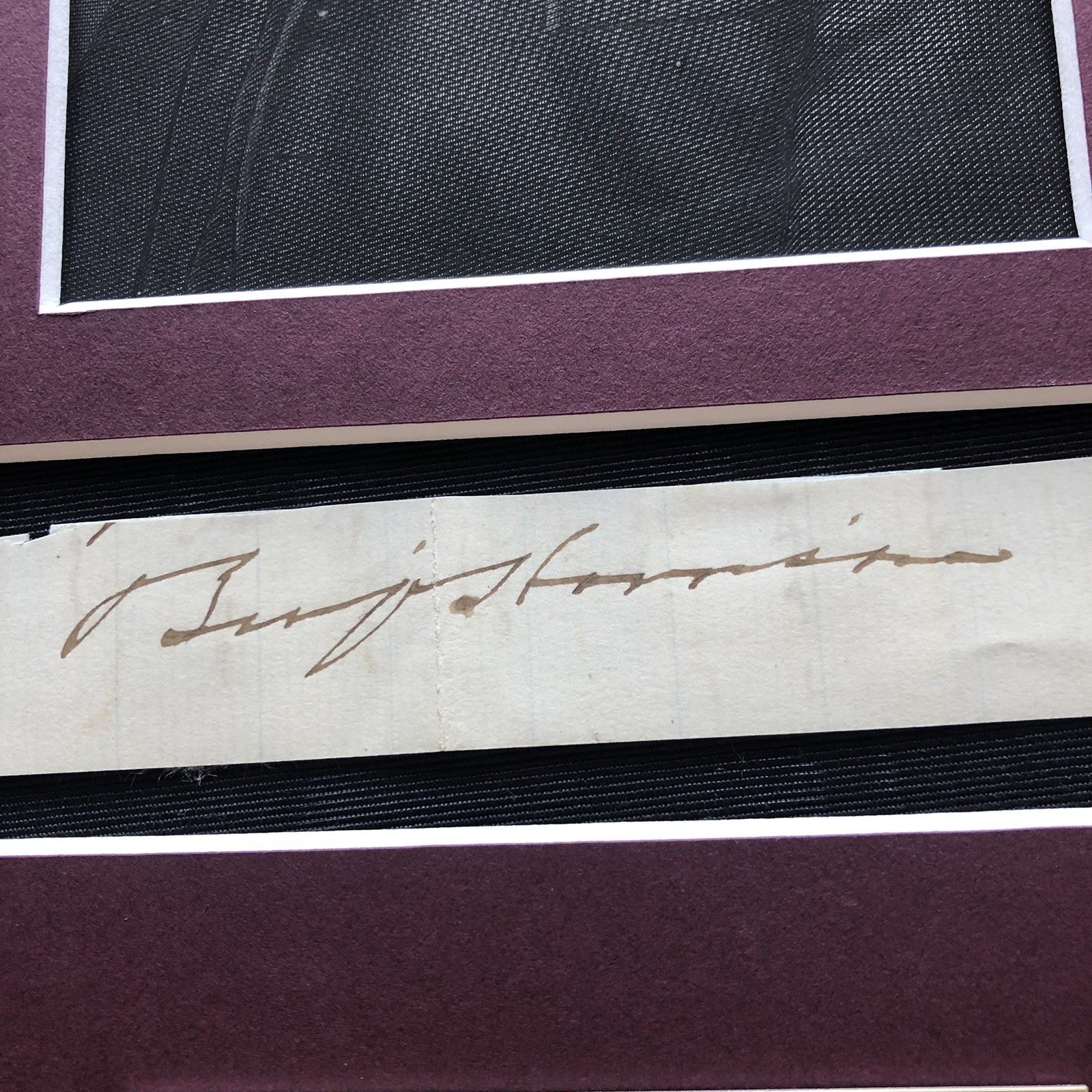 BENJAMIN HARRISON * Genuine SIGNED Clipped AUTOGRAPH * President Signature