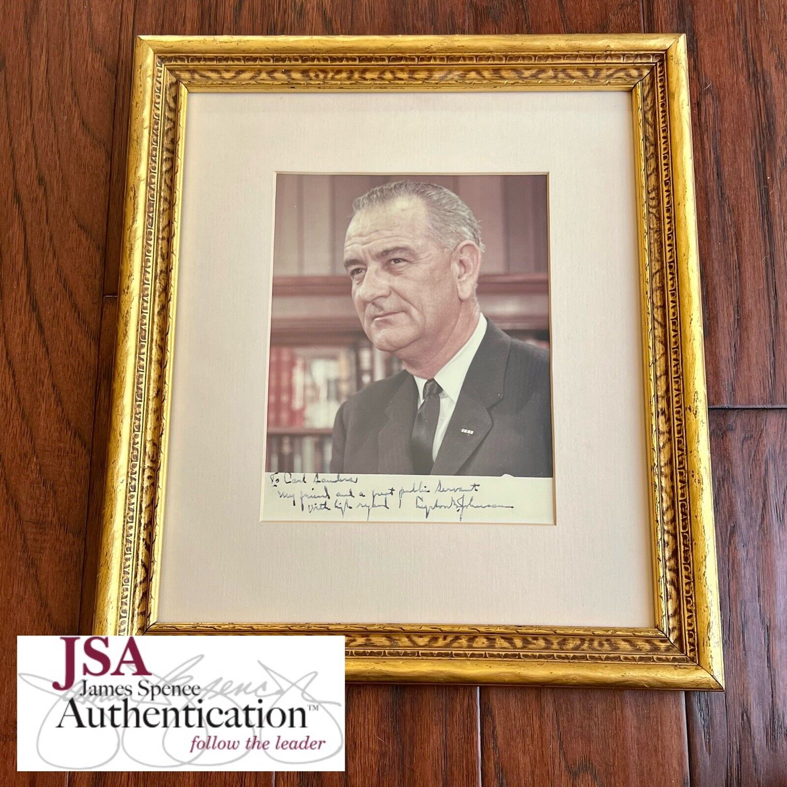 LYNDON B. JOHNSON * JSA *Type 1 Photo Signed As President To Georgia Governor