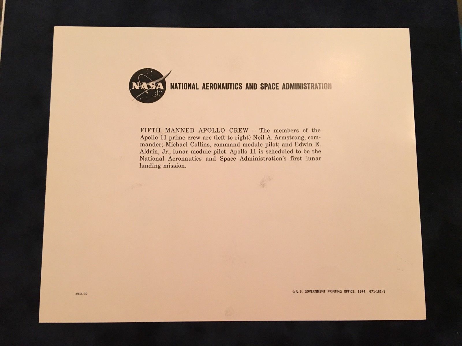 APOLLO 11 CREW SIGNED * PSA/DNA GEM 10/10 UNINSCRIBED autograph NASA LITHOGRAPH