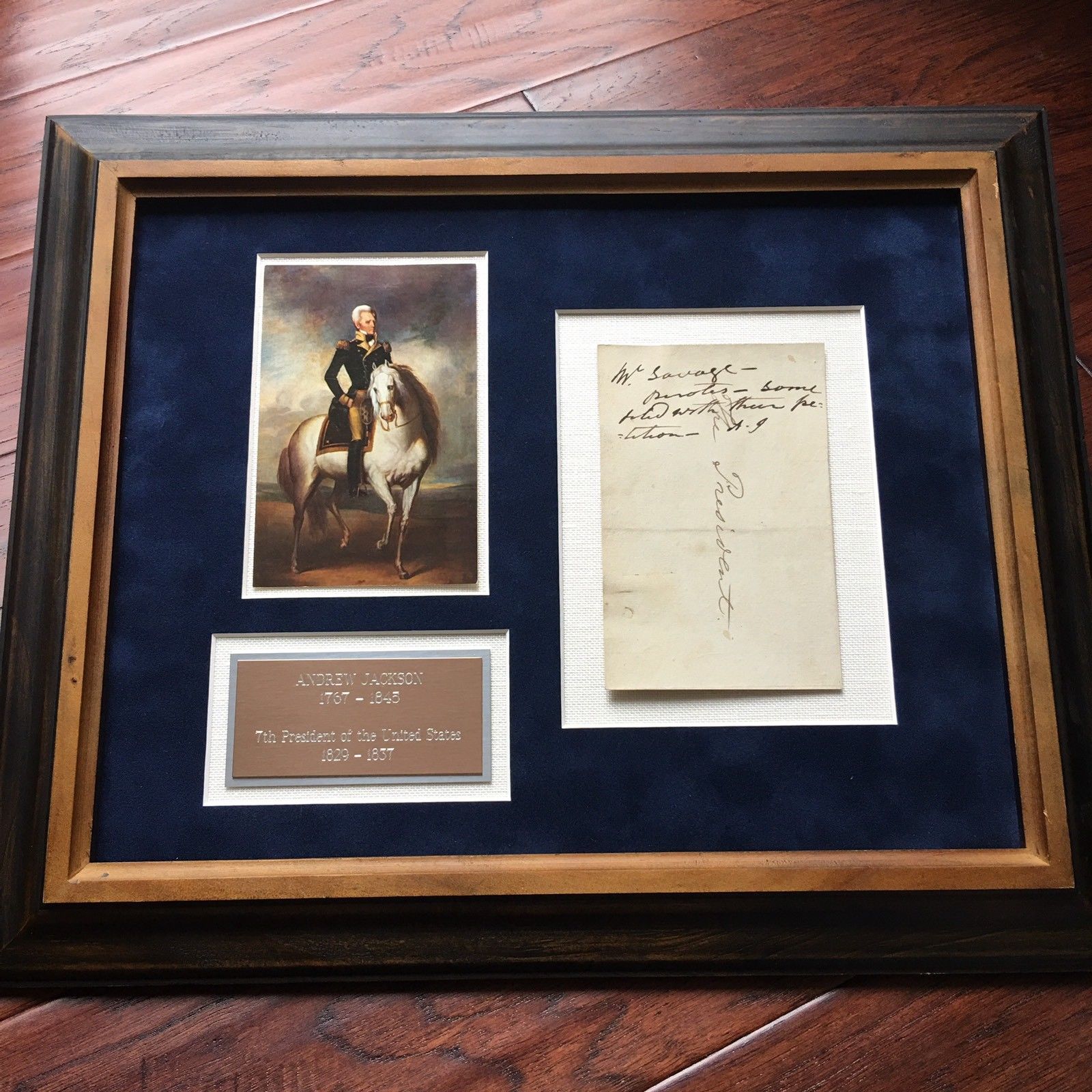 ANDREW JACKSON * as President * "PIRATES" AUTOGRAPH Note * Benjamin Butler