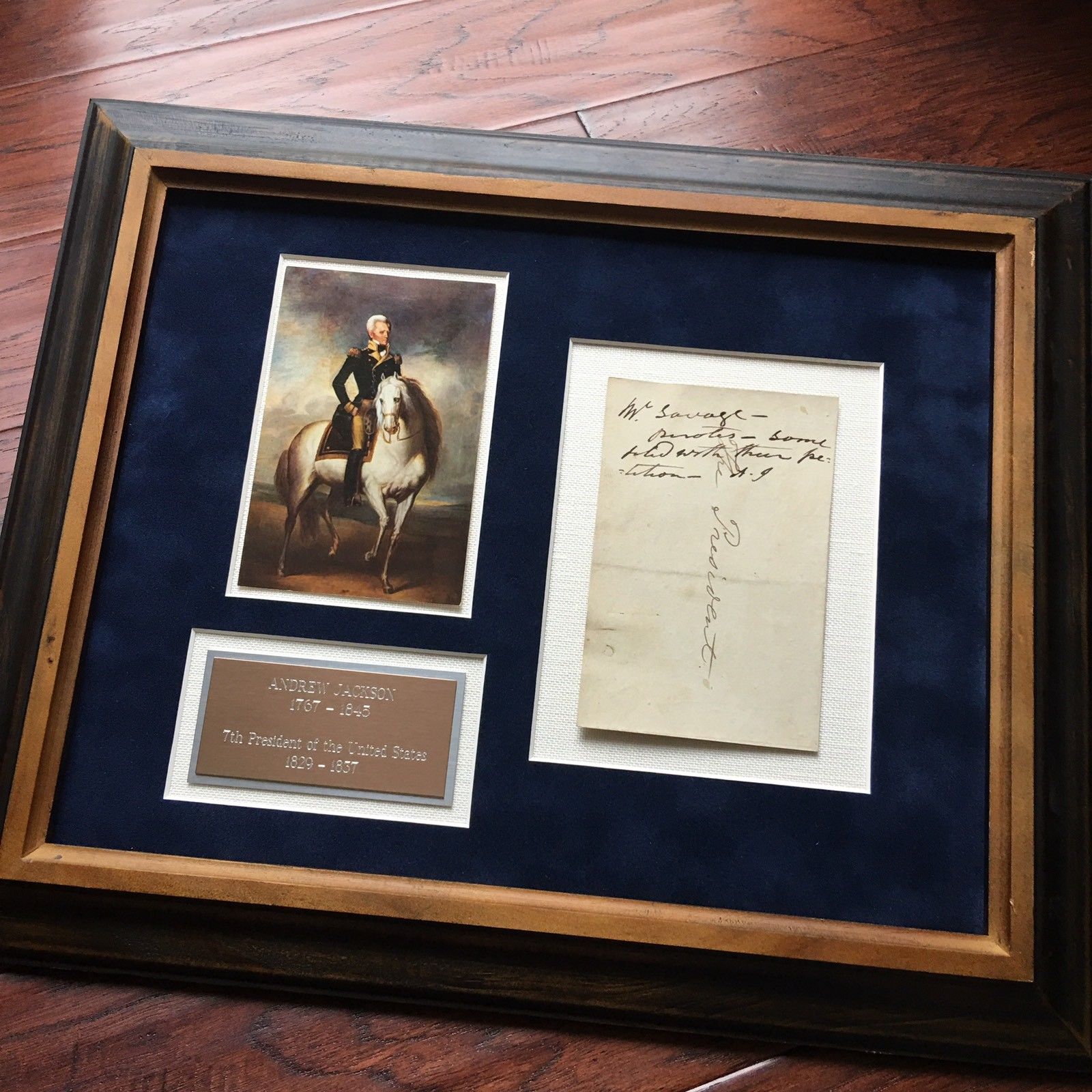 ANDREW JACKSON * as President * "PIRATES" AUTOGRAPH Note * Benjamin Butler