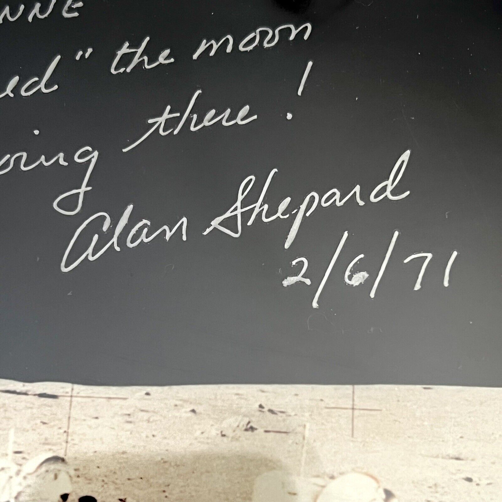 ALAN SHEPARD * Beckett BAS * Golfing Shot Signed and Dated Autograph * Apollo 14