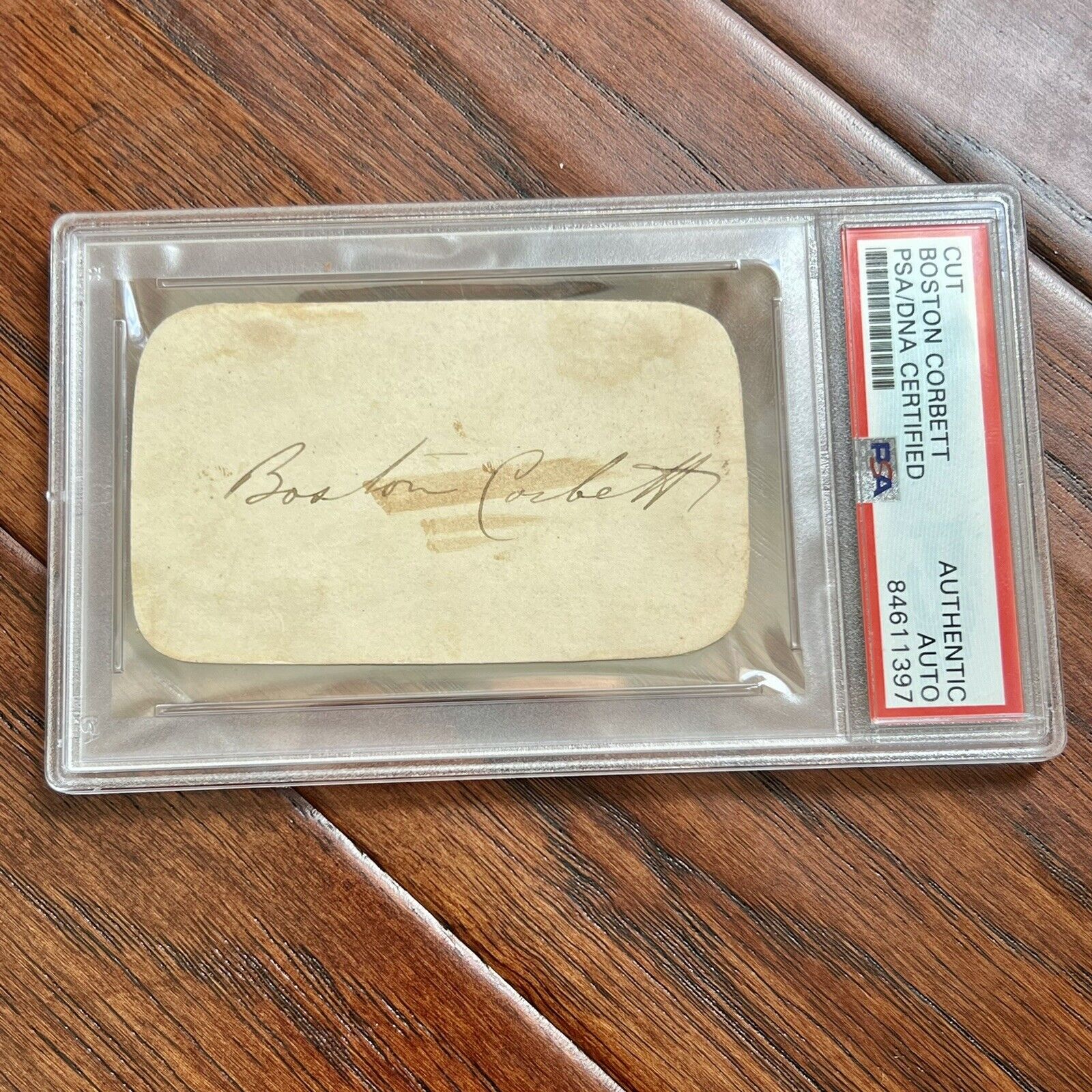 BOSTON CORBETT * PSA/DNA * Autograph Signed Bible Verse Abraham Lincoln Avenger`