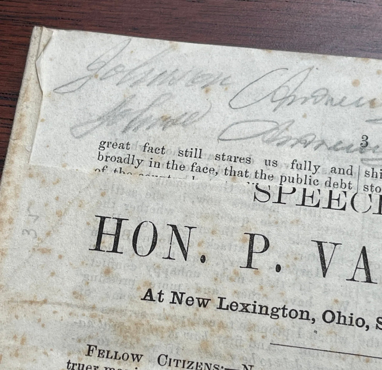 ANDREW JOHNSON * JSA LOA * Signed 6x Autograph Pamphlet * Abraham Lincoln VP