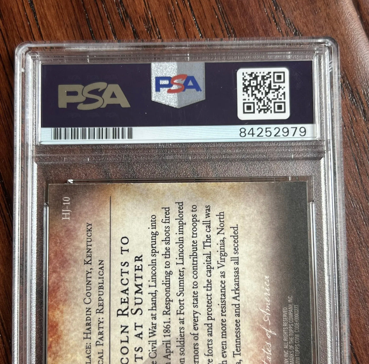 ABRAHAM LINCOLN * PSA/DNA * Authentic Autograph Signature as “Lincoln” Signed