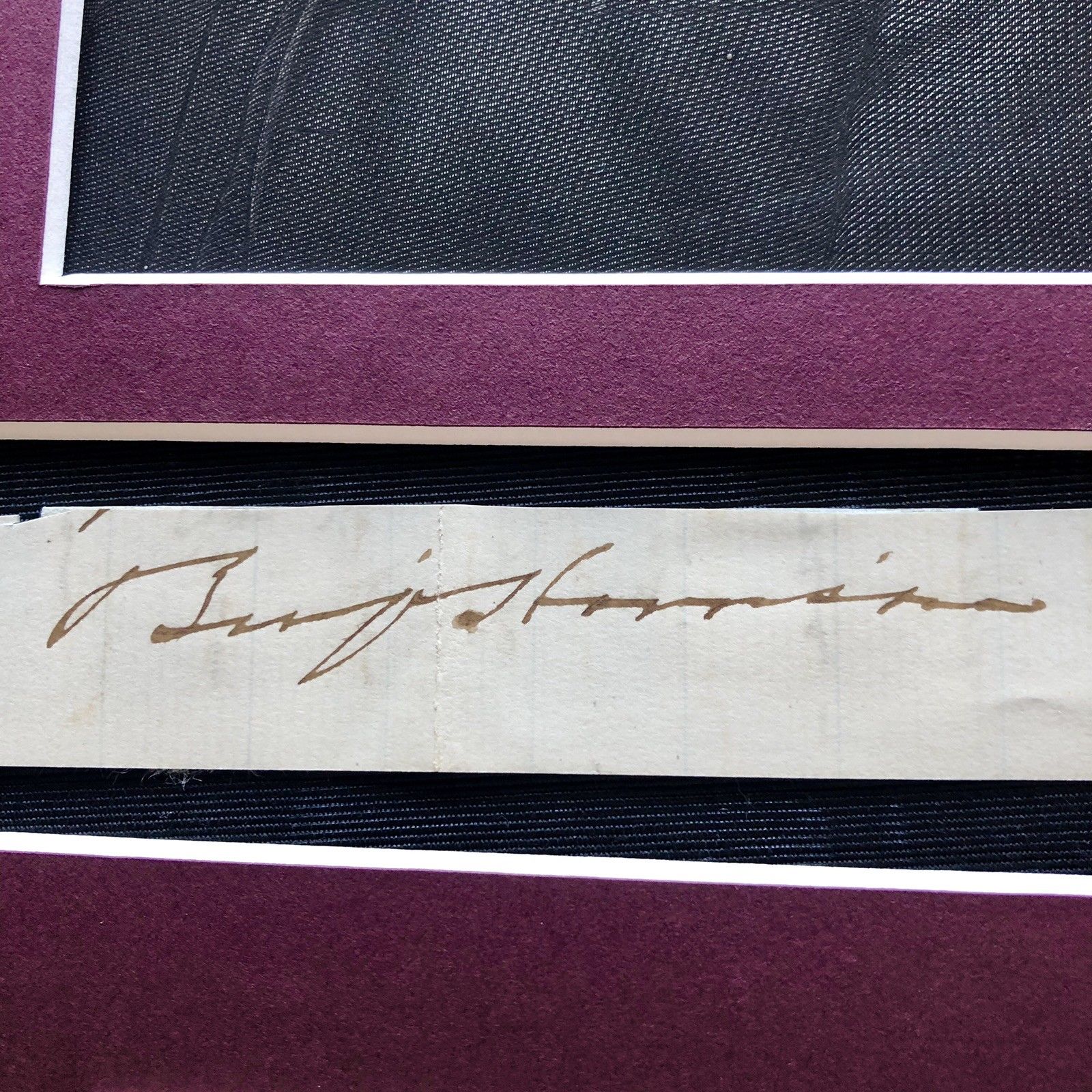 BENJAMIN HARRISON * Genuine SIGNED Clipped AUTOGRAPH * President Signature
