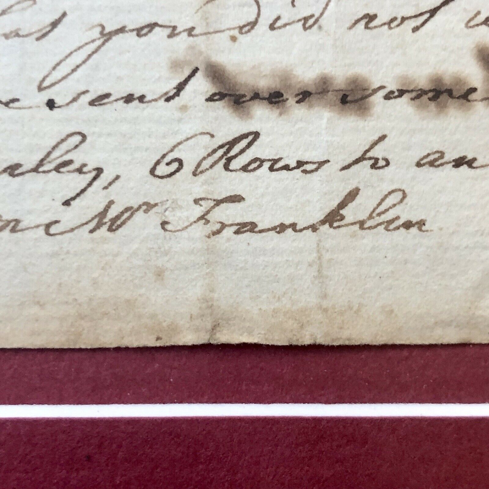 BENJAMIN FRANKLIN * PSA/DNA * Signed Handwritten Autograph RE: Box To George III