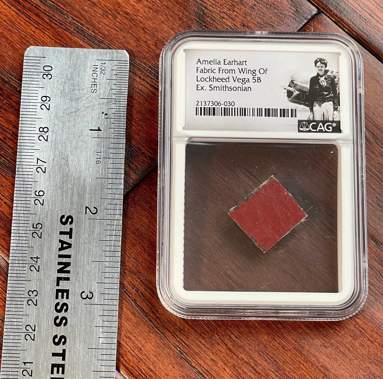 AMELIA EARHART * CAG * Original Flown Vega 5B Fabric * ex: Smithsonian Institute