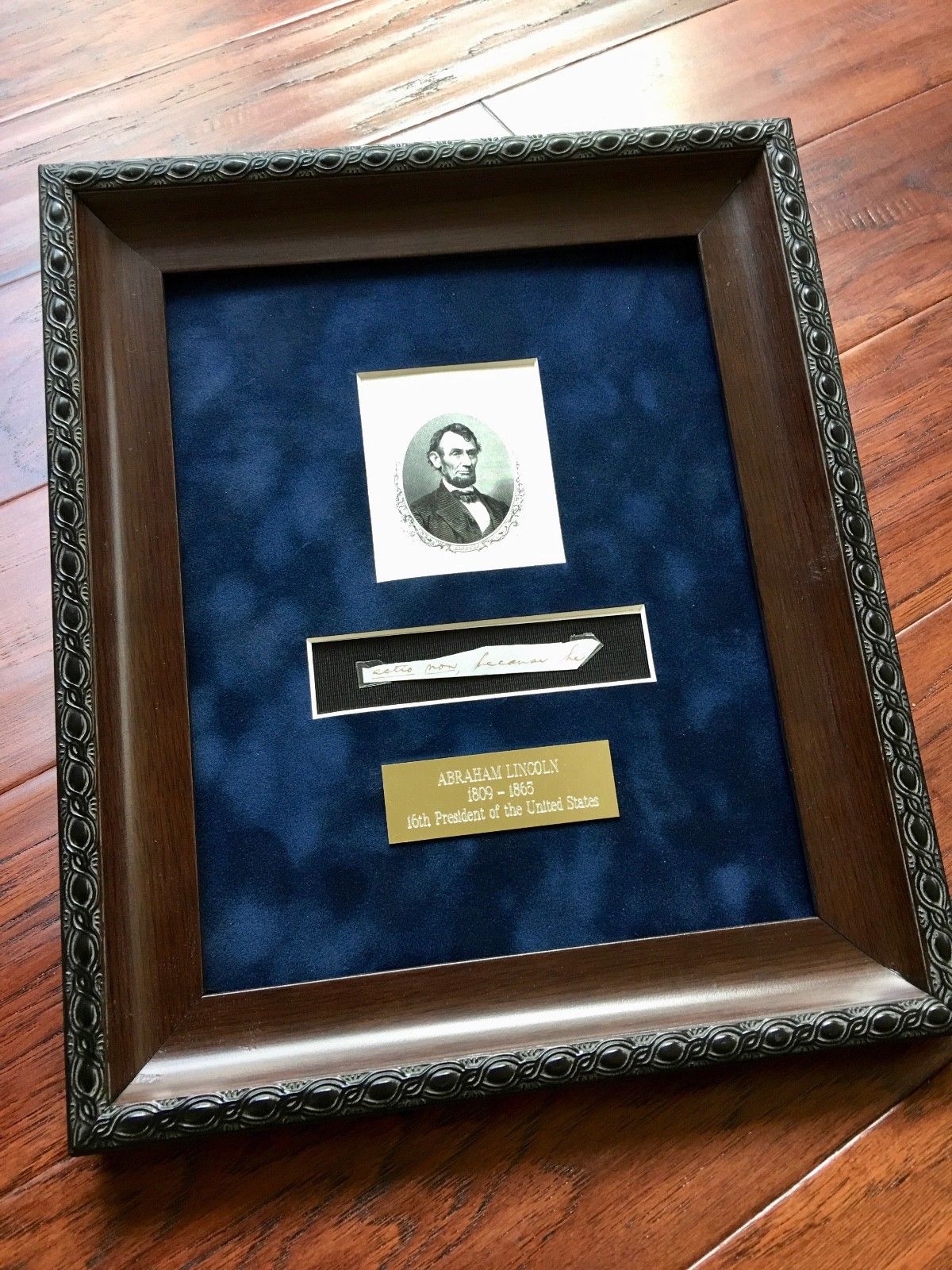 ABRAHAM LINCOLN * PSA/DNA * 4 Handwritten Cut Words * not Autograph or Signed