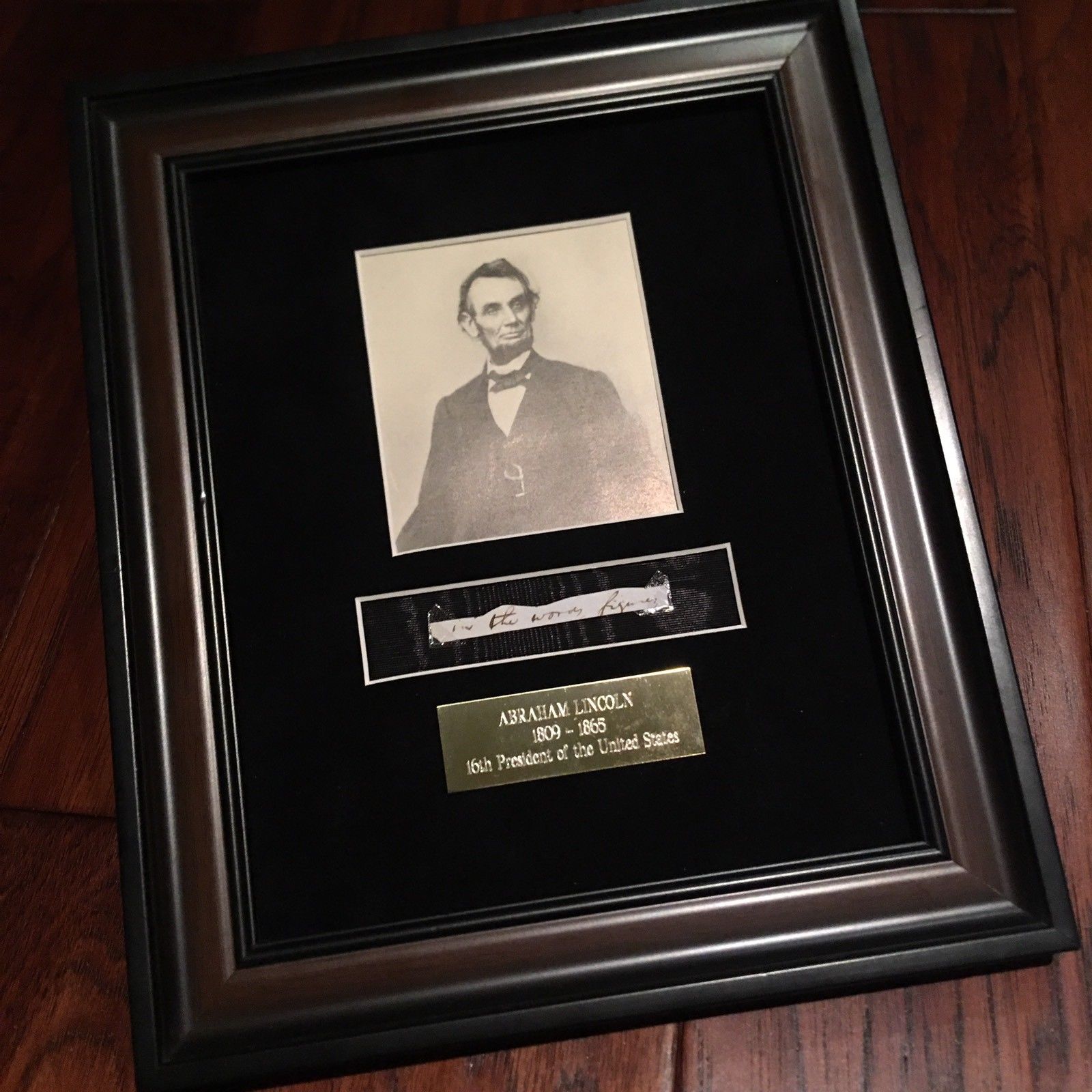 ABRAHAM LINCOLN * PSA/DNA * 5 Handwritten Cut Words * not Autograph or Signed