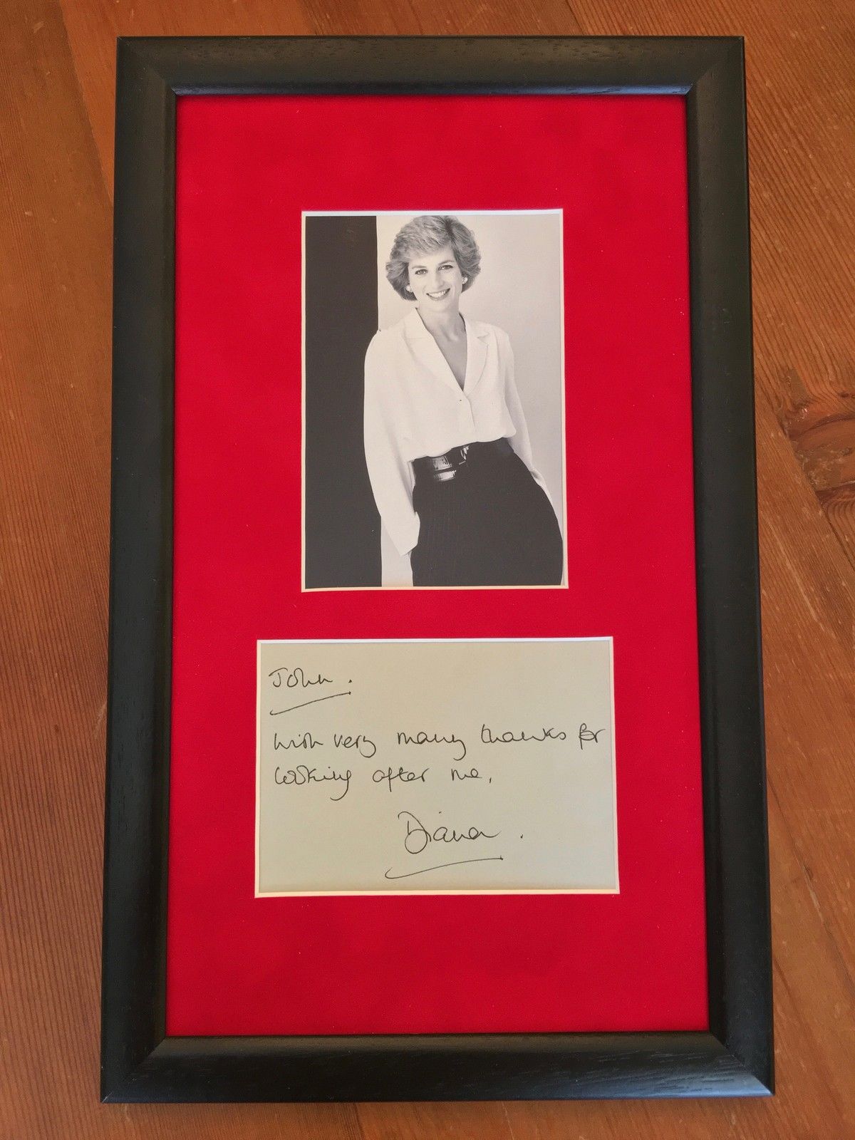 DIANA * Princess of Wales * Scarce Authentic AUTOGRAPH NOTE hand SIGNED