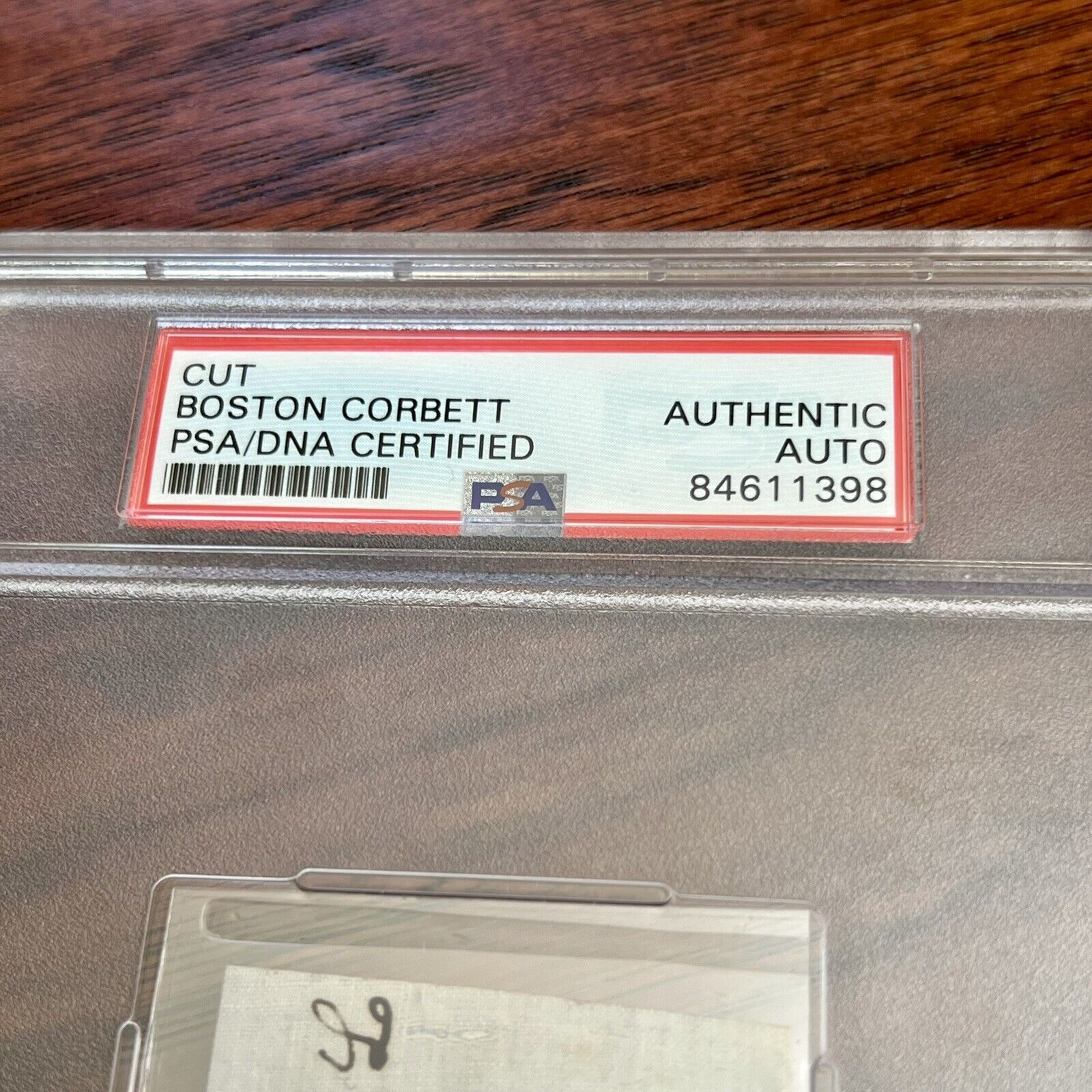 BOSTON CORBETT * PSA/DNA * Autograph Abraham Lincoln Avenger Signed * Shot Booth