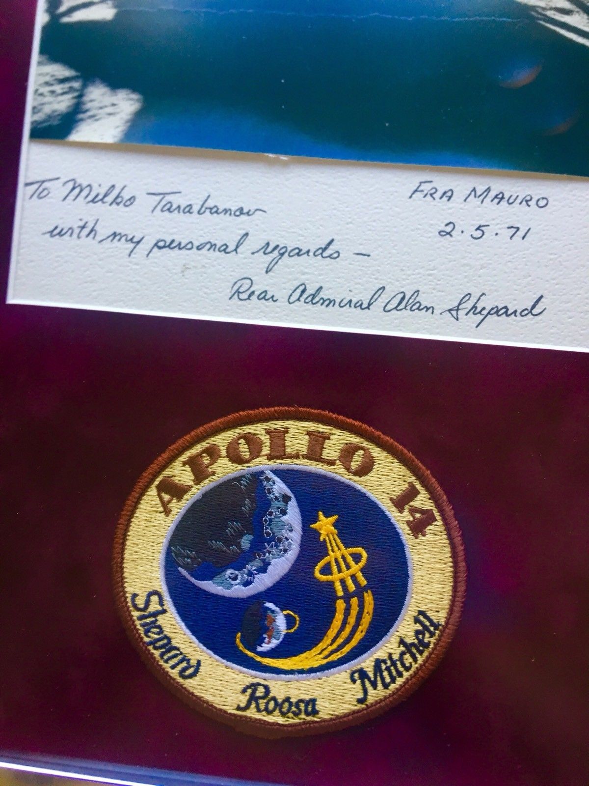 ALAN SHEPARD * Apollo 14 Astronaut * Hand SIGNED LUNAR PHOTO Autograph * NASA