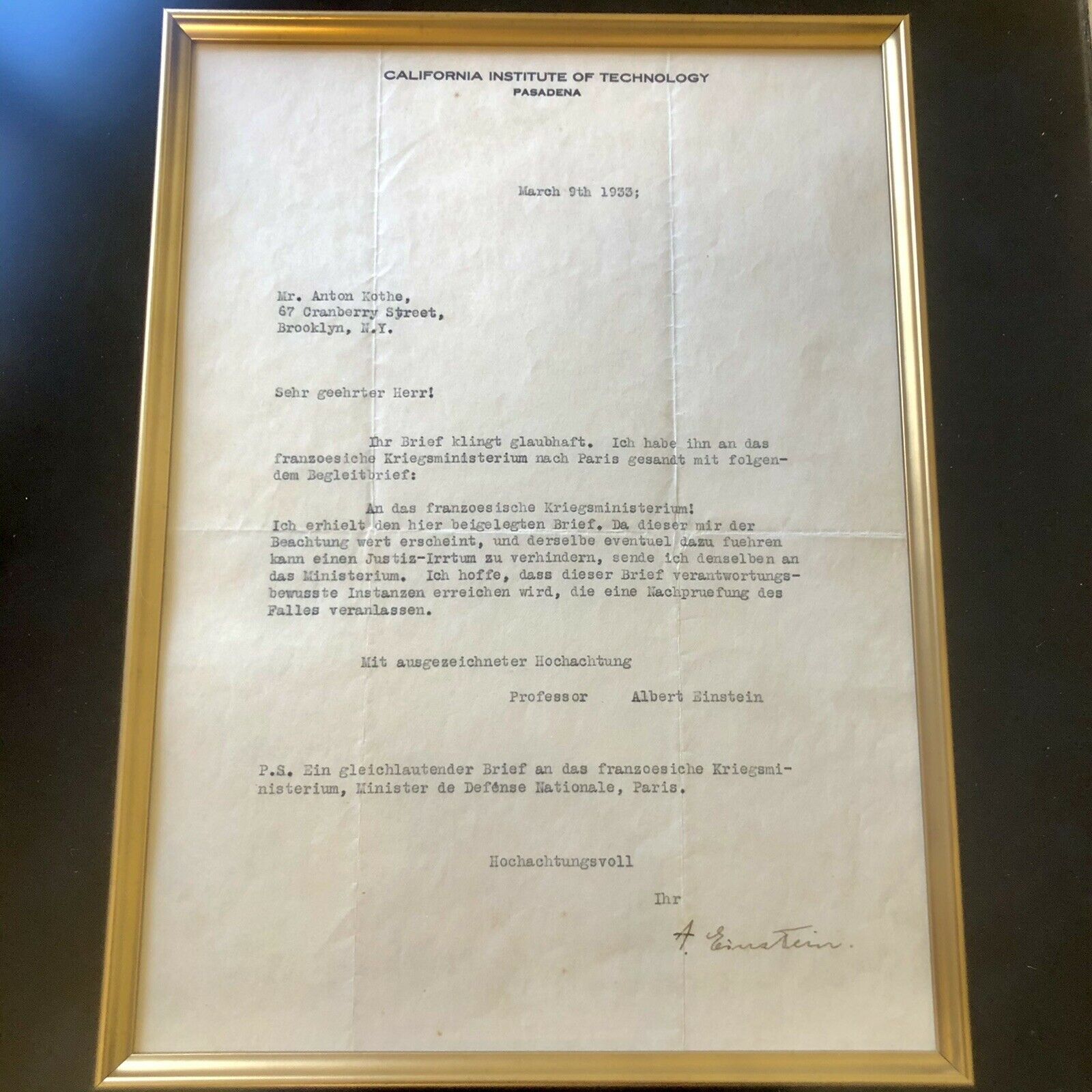 ALBERT EINSTEIN * JSA LOA * Autograph Letter Signed While Fleeing Nazi Germany
