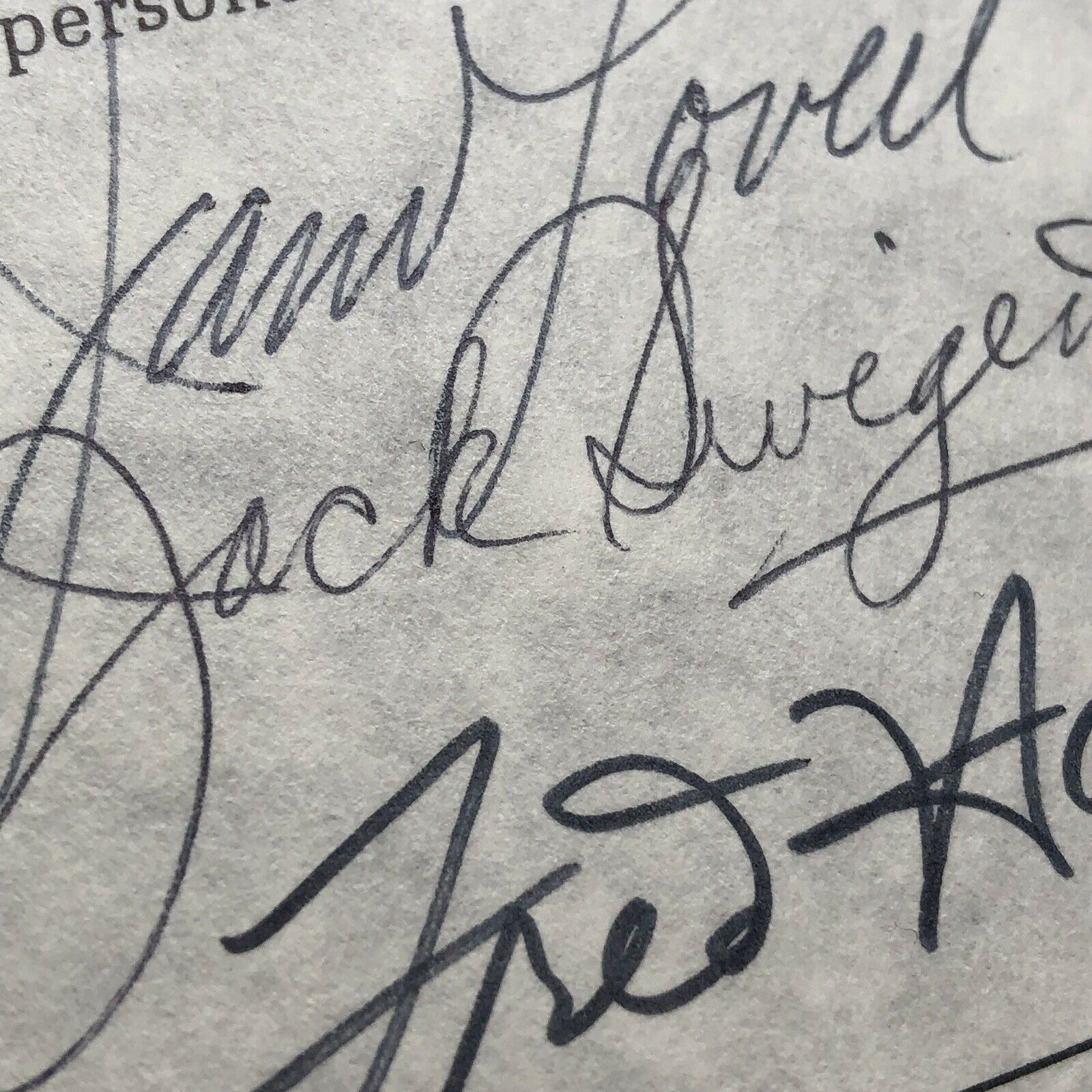 APOLLO 13 * Crew Signed Fabric FLOWN AROUND THE MOON * Autograph Jack Swigert