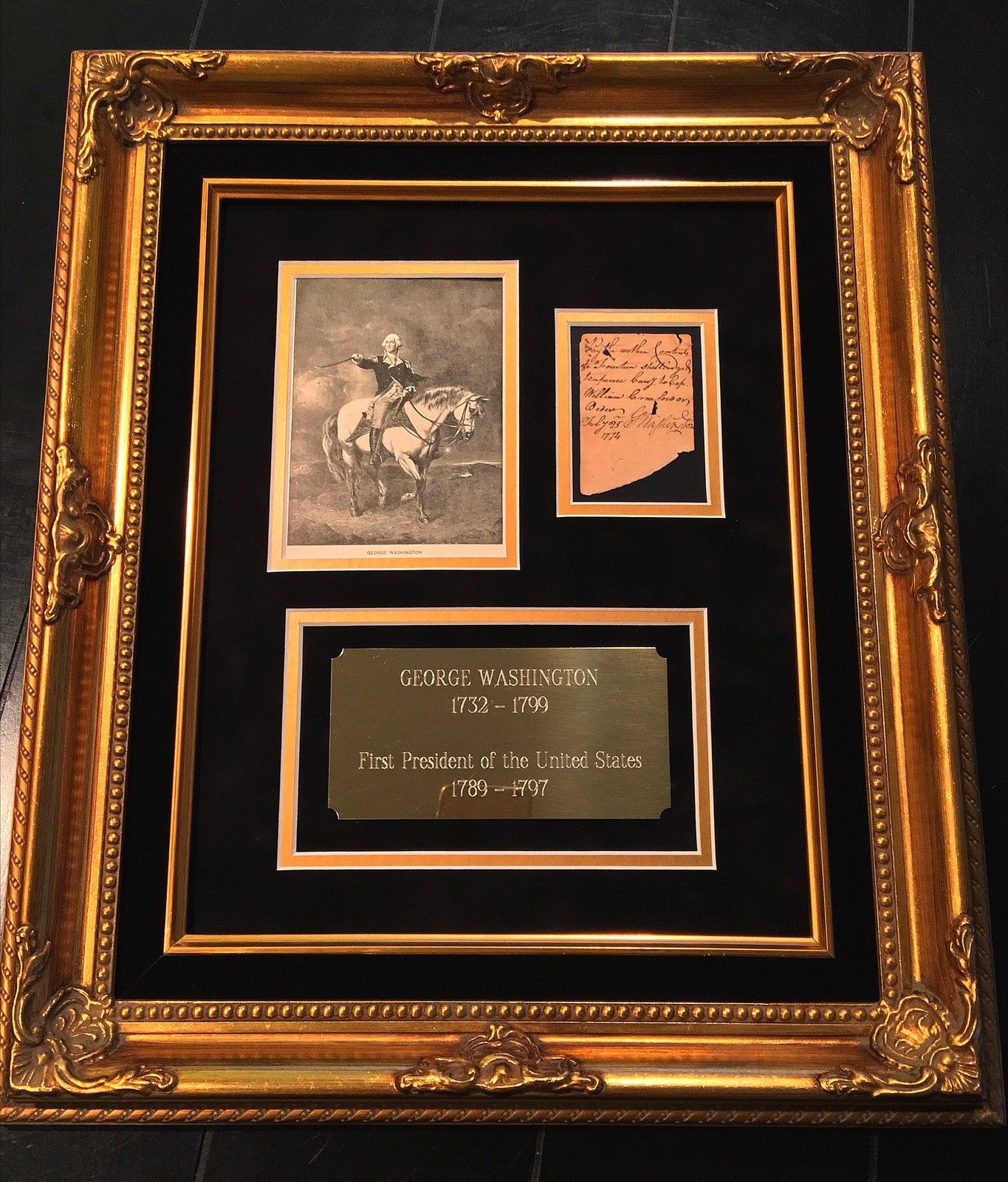 GEORGE WASHINGTON * PSA/DNA * 1774 Scarce Autograph Signed * President * General