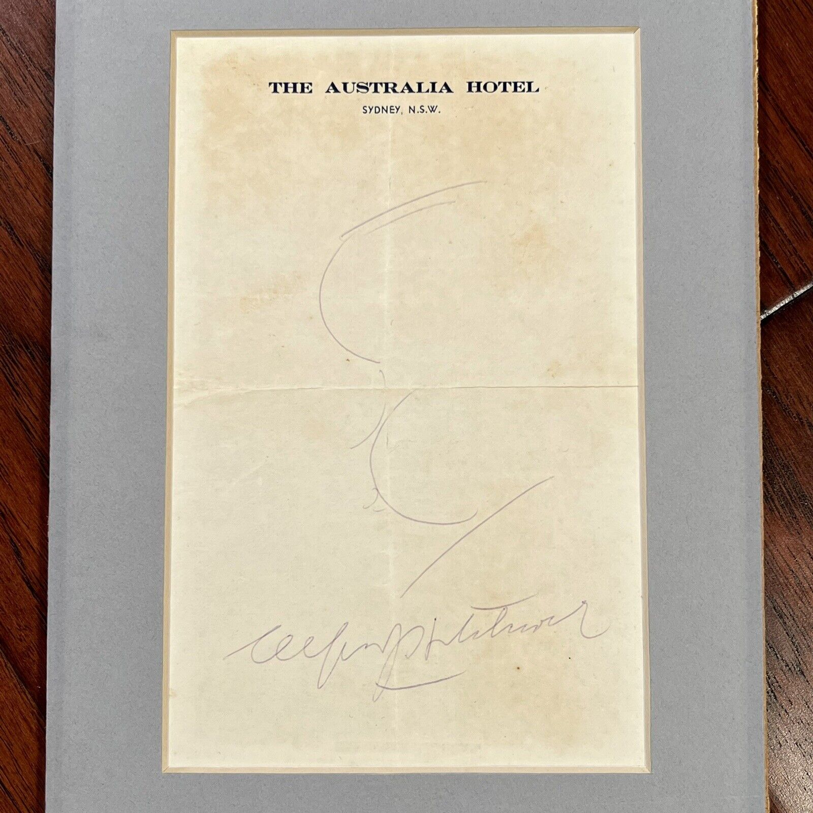 ALFRED HITCHCOCK * Autograph Sketch Signed Self-Portrait Drawing Caricature JSA