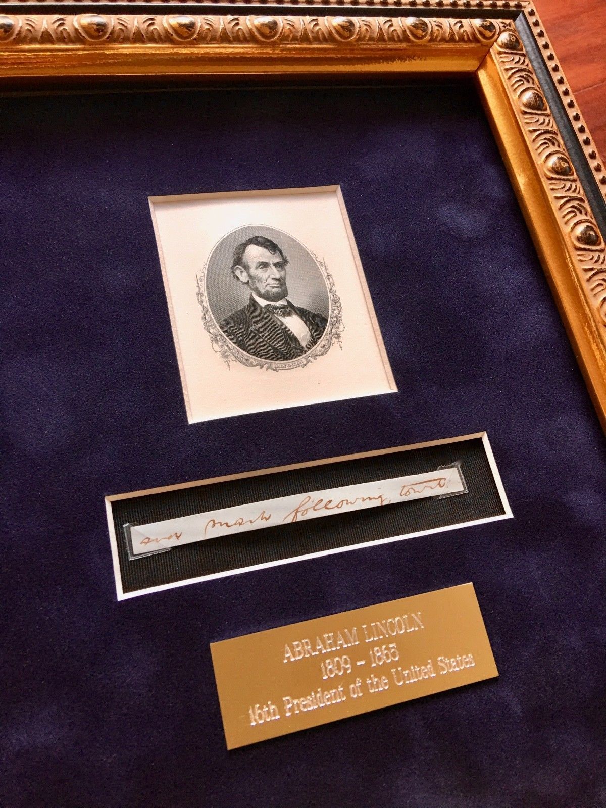 ABRAHAM LINCOLN * PSA/DNA * 4 Handwritten Cut Words *